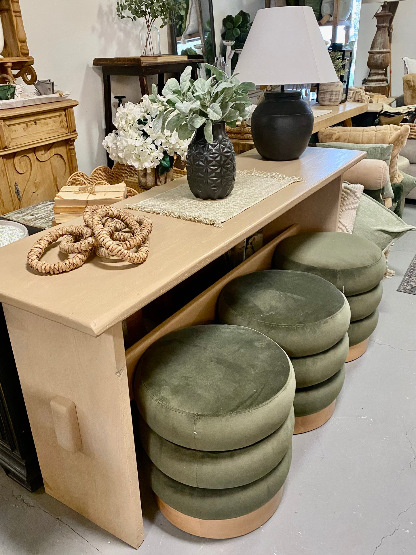 Solid Oak Console Table