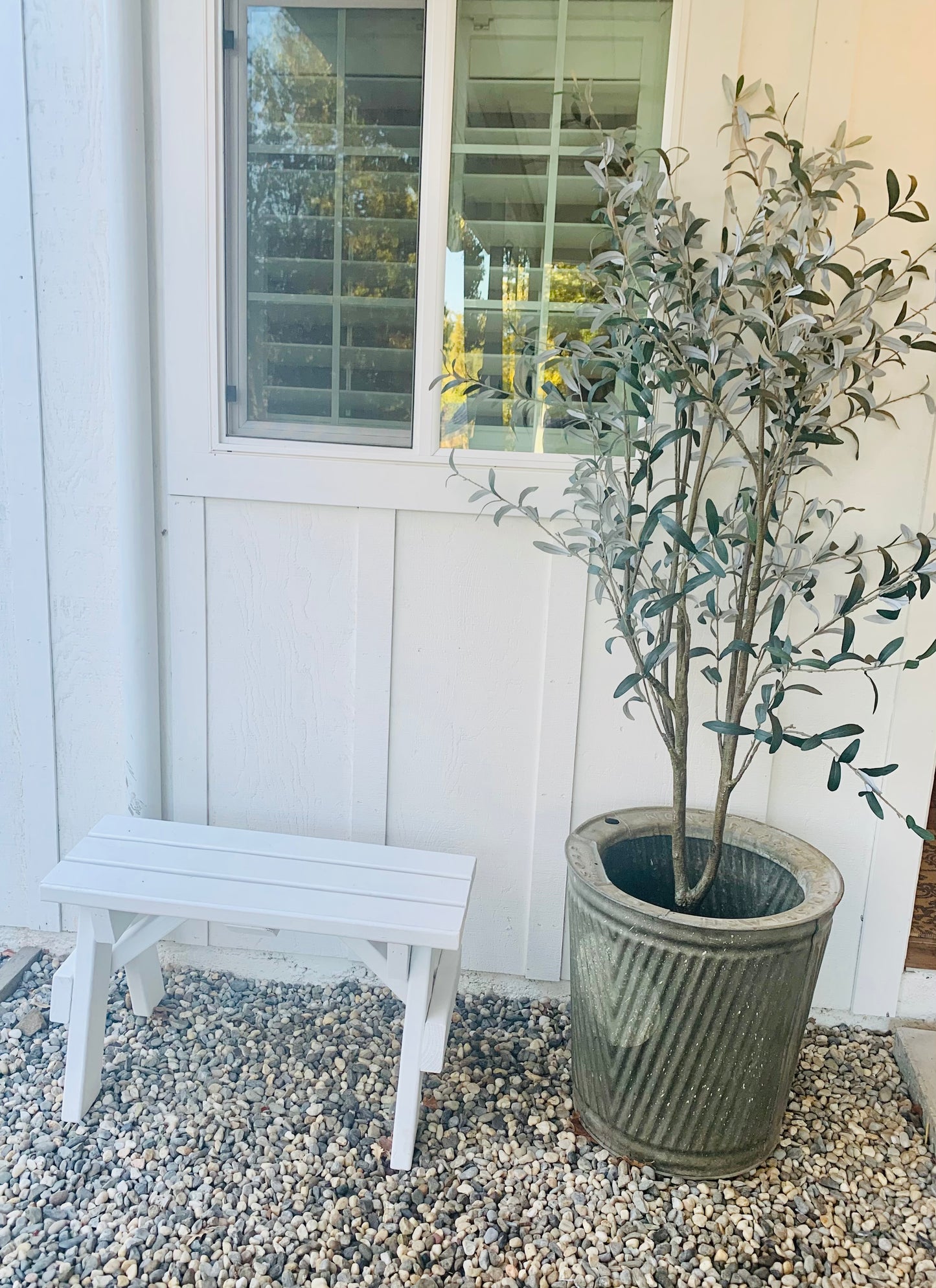 Solid Wood Small Picnic Bench White