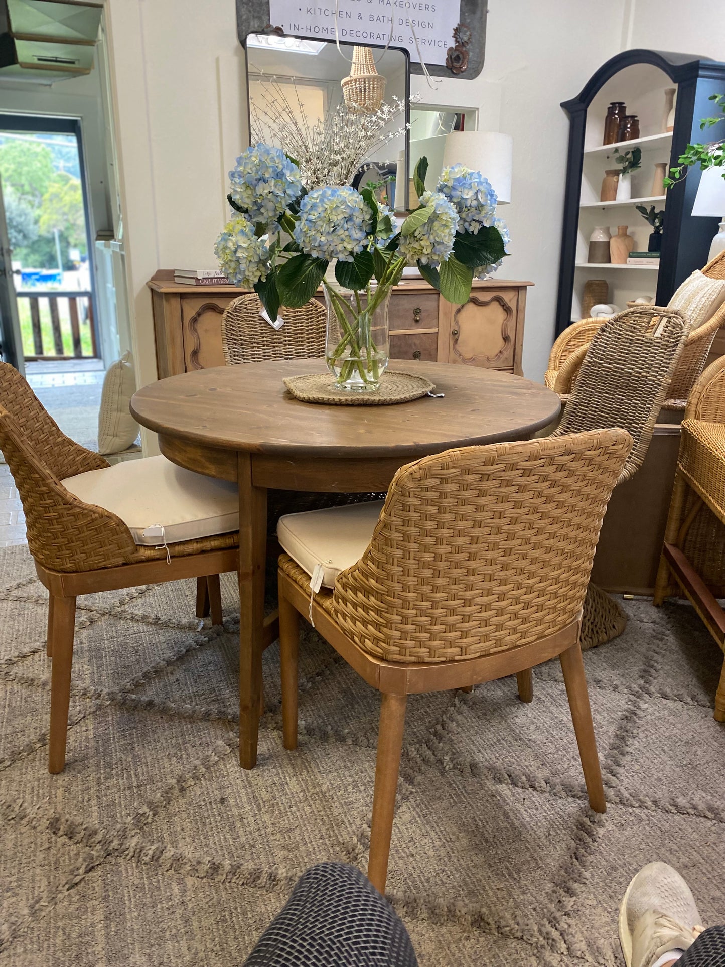 Gorgous Rattan & Wood Dining Chairs
