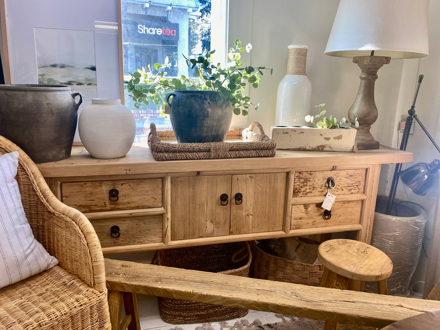 Reclaimed Elm Large Console Table - 79"