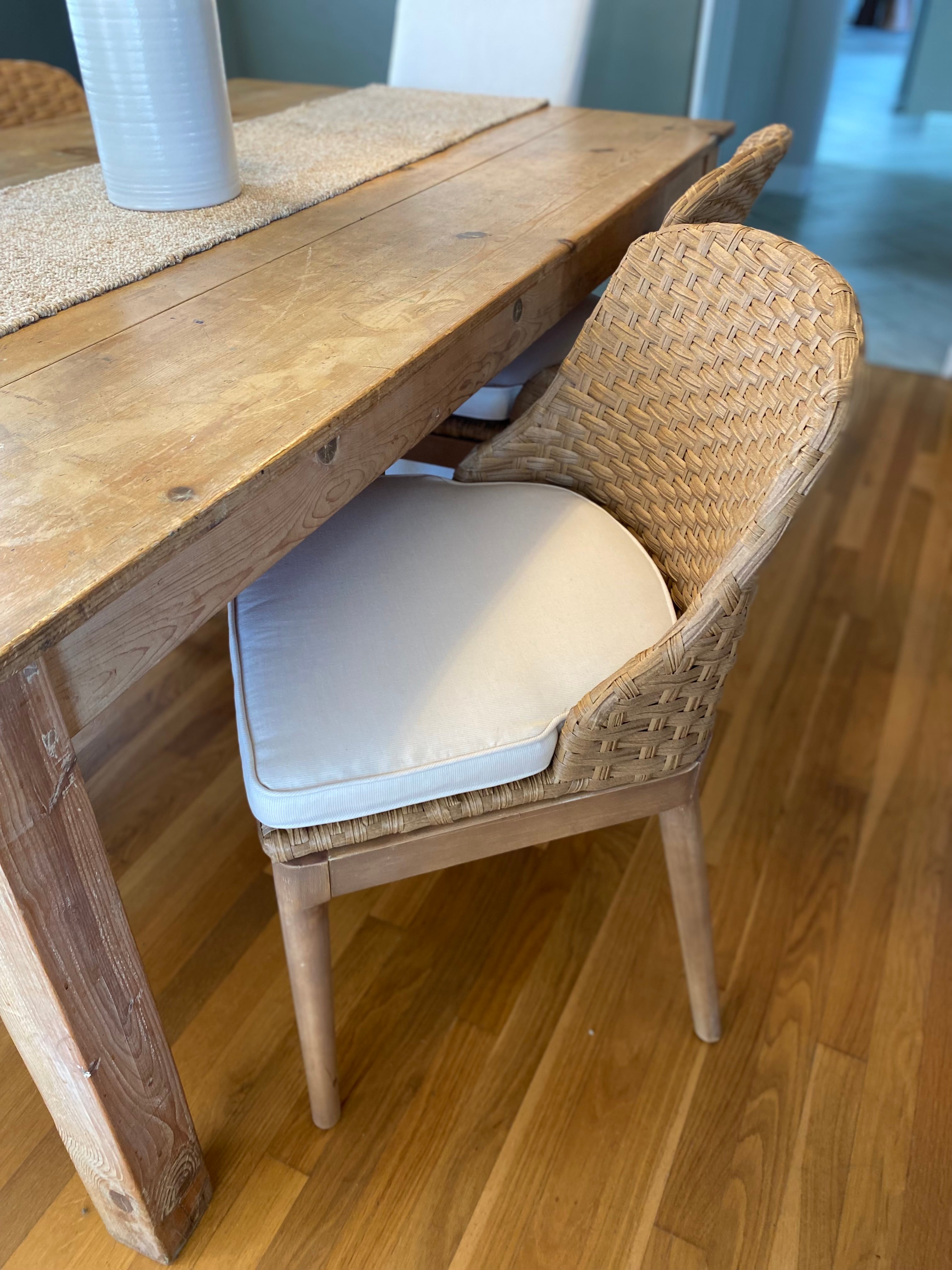 Gorgous Rattan & Wood Dining Chairs