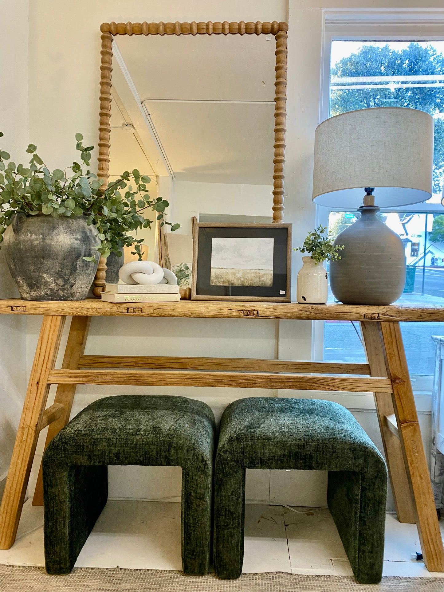 Reclaimed Elm A Frame Console Table