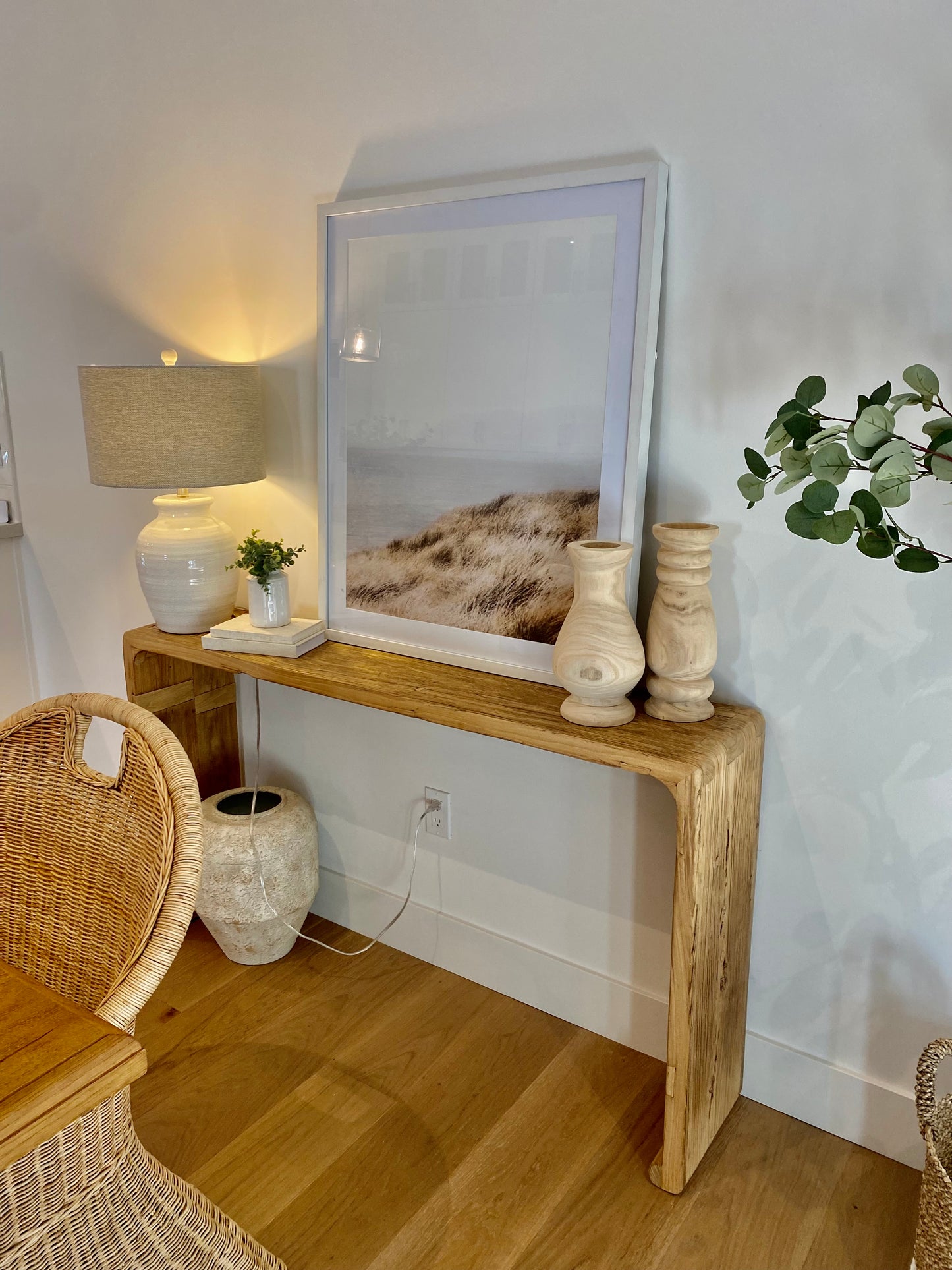 Reclaimed Elm Waterfall Console Table 56"
