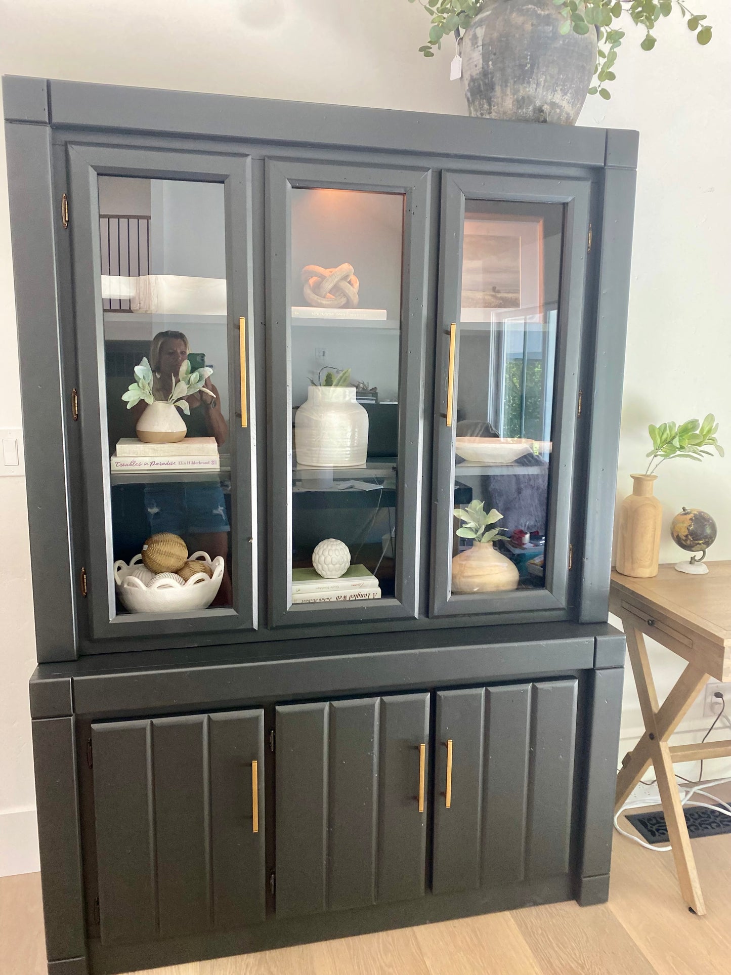 Vintage Refinished Cabinet /hutch - Custom Piece