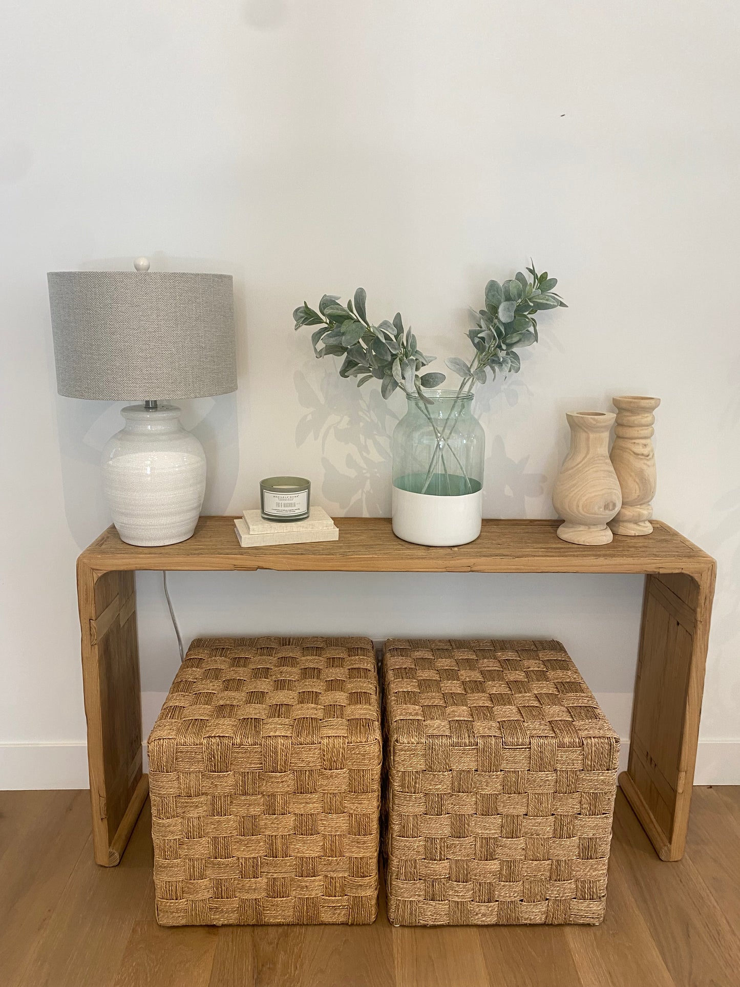 Reclaimed Elm Waterfall Console Table 56"