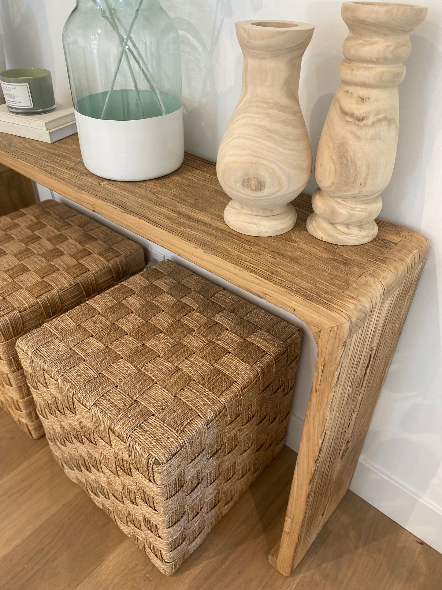 Reclaimed Elm Waterfall Console Table 56"