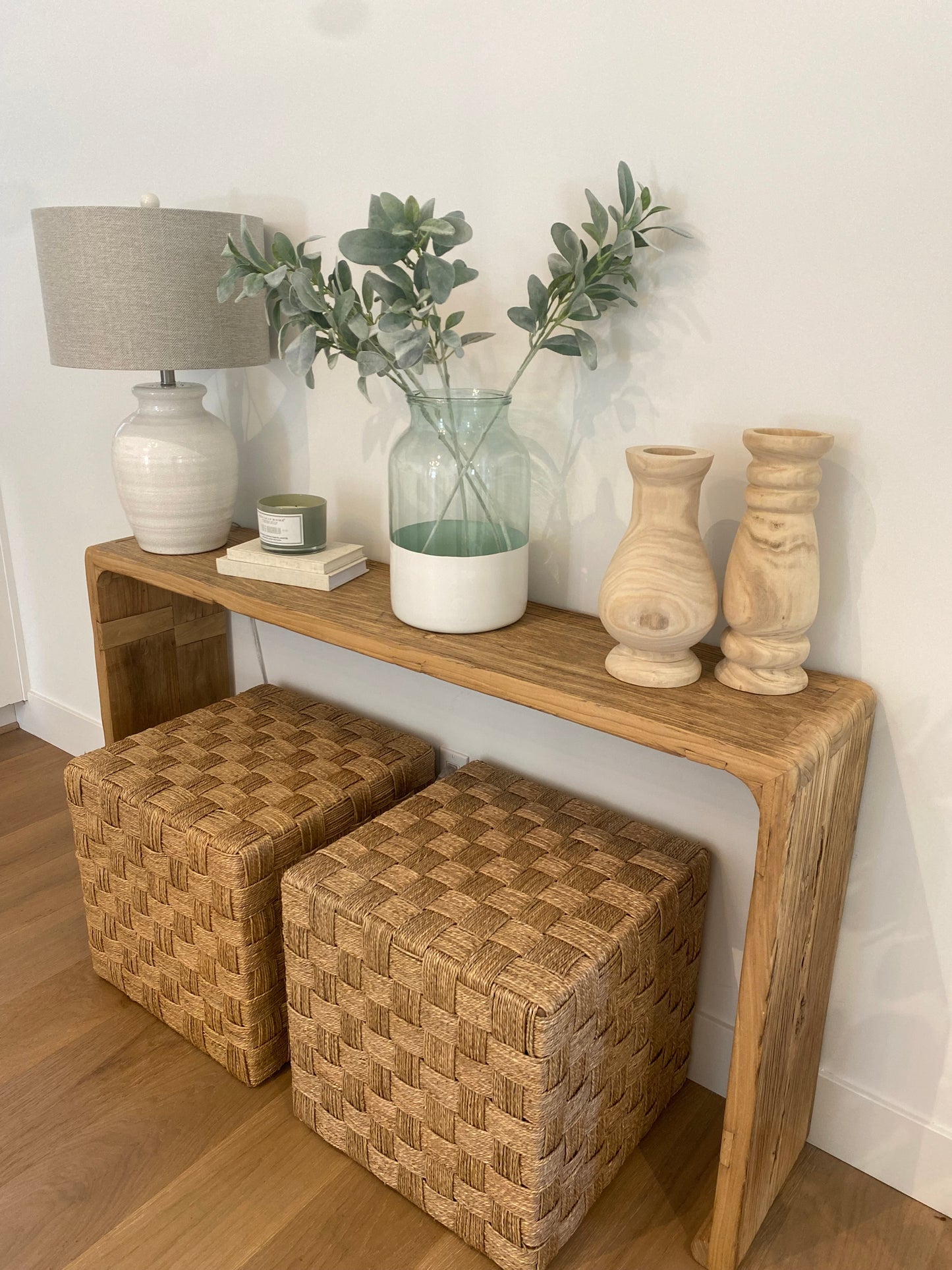 Reclaimed Elm Waterfall Console Table 56"