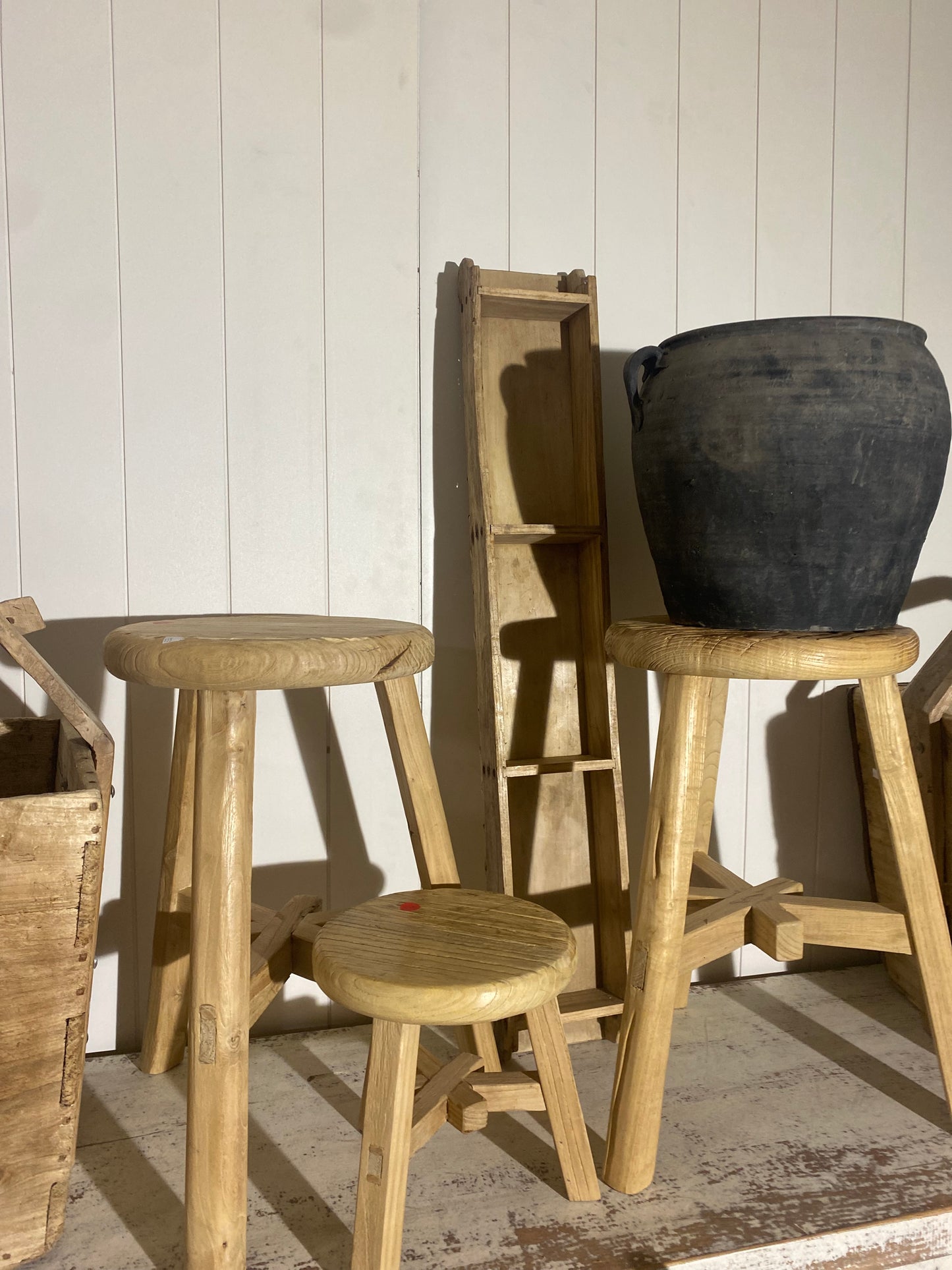 Reclaimed Elm Small Stool