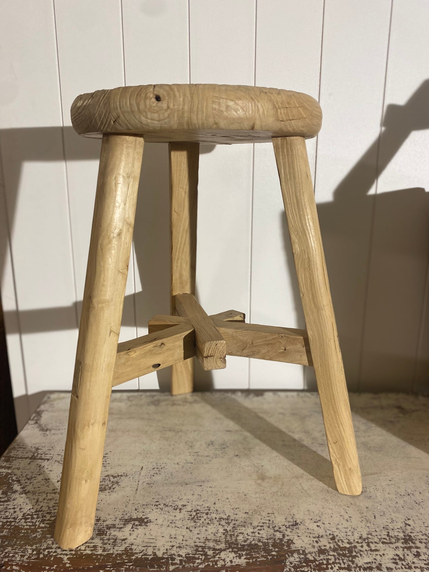 Reclaimed Elm Small Stool
