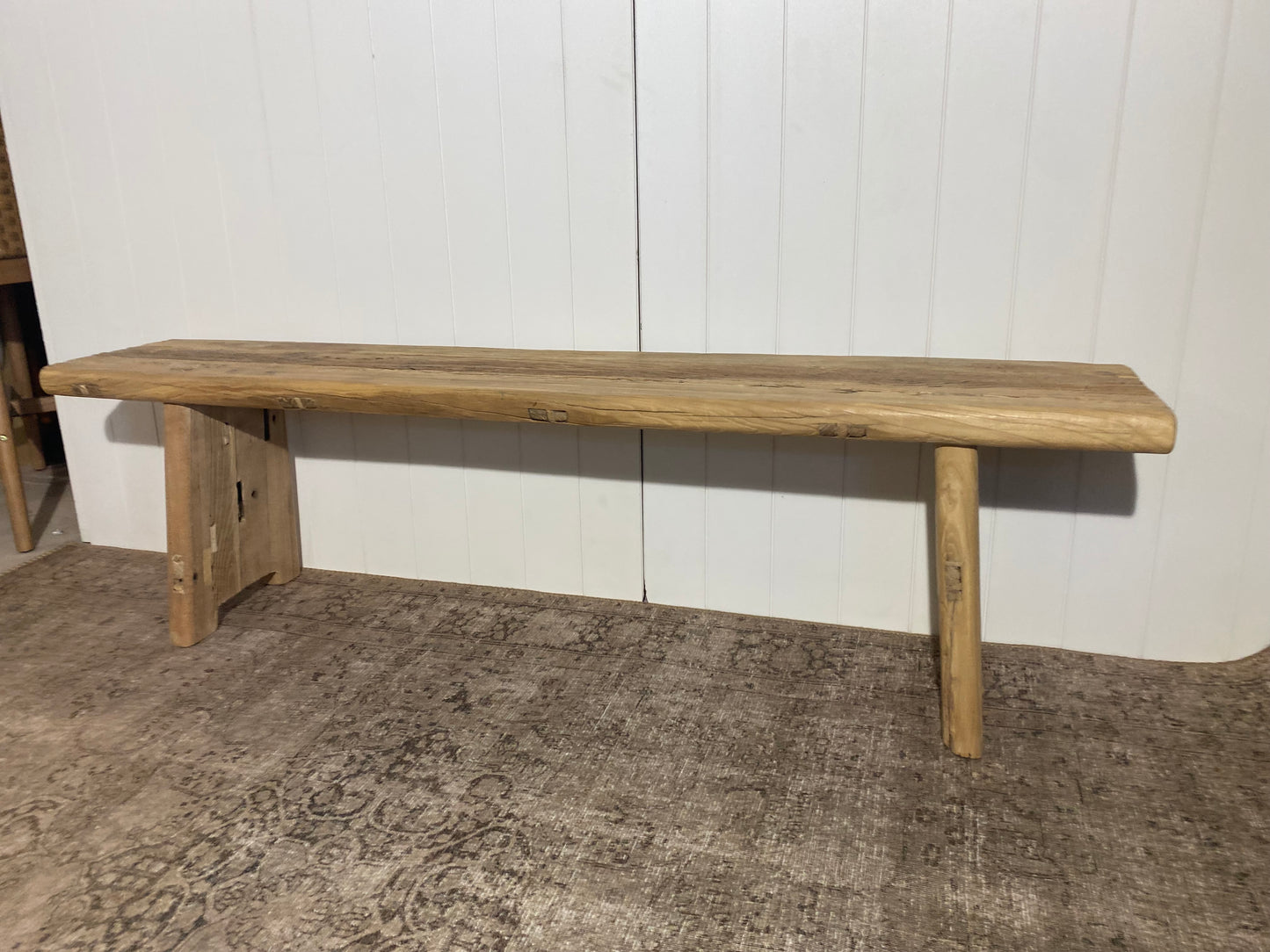 Reclaimed Elm Solid Bench 63"
