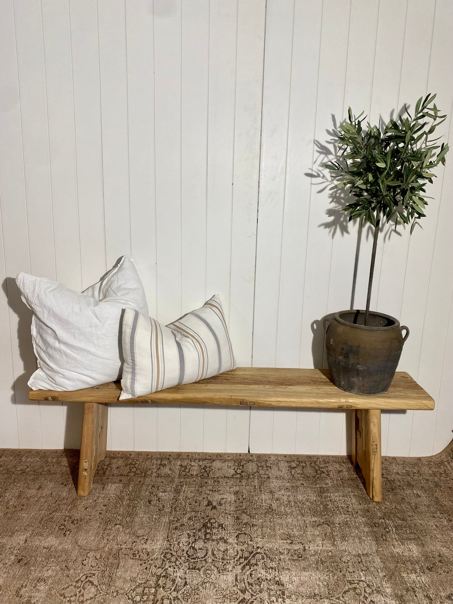 Reclaimed Elm Solid Bench 63"