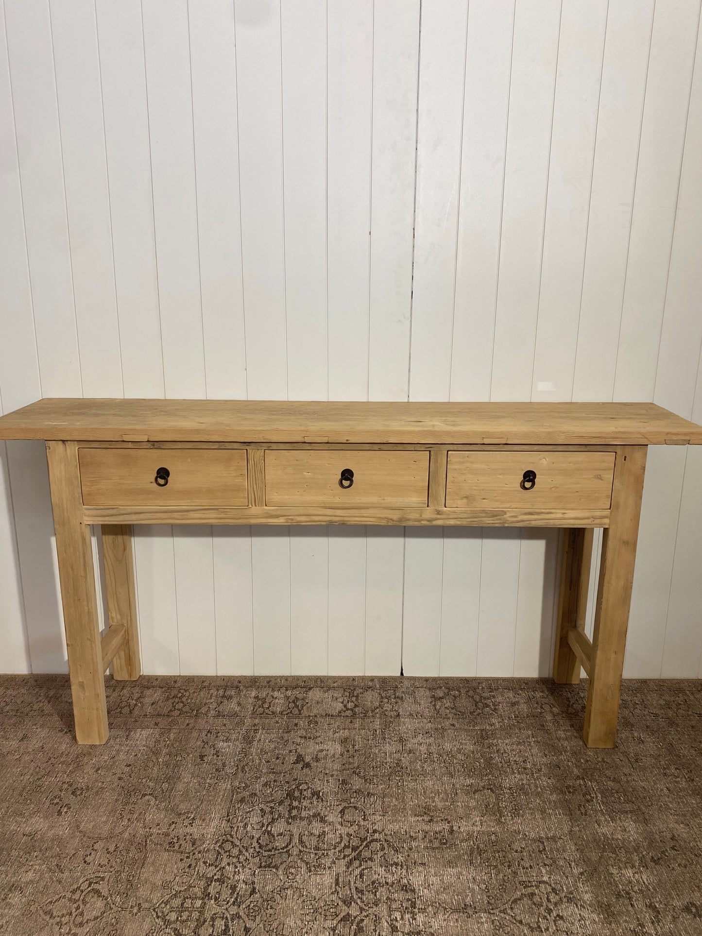 Reclaimed Elm 3 Drawer Console 65"