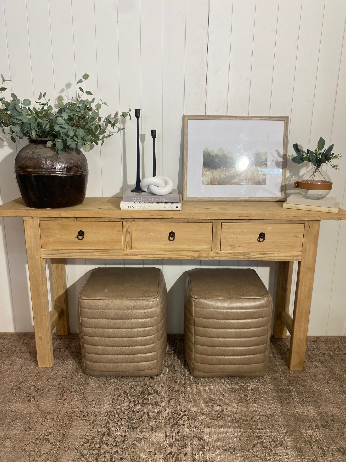 Reclaimed Elm 3 Drawer Console 65"