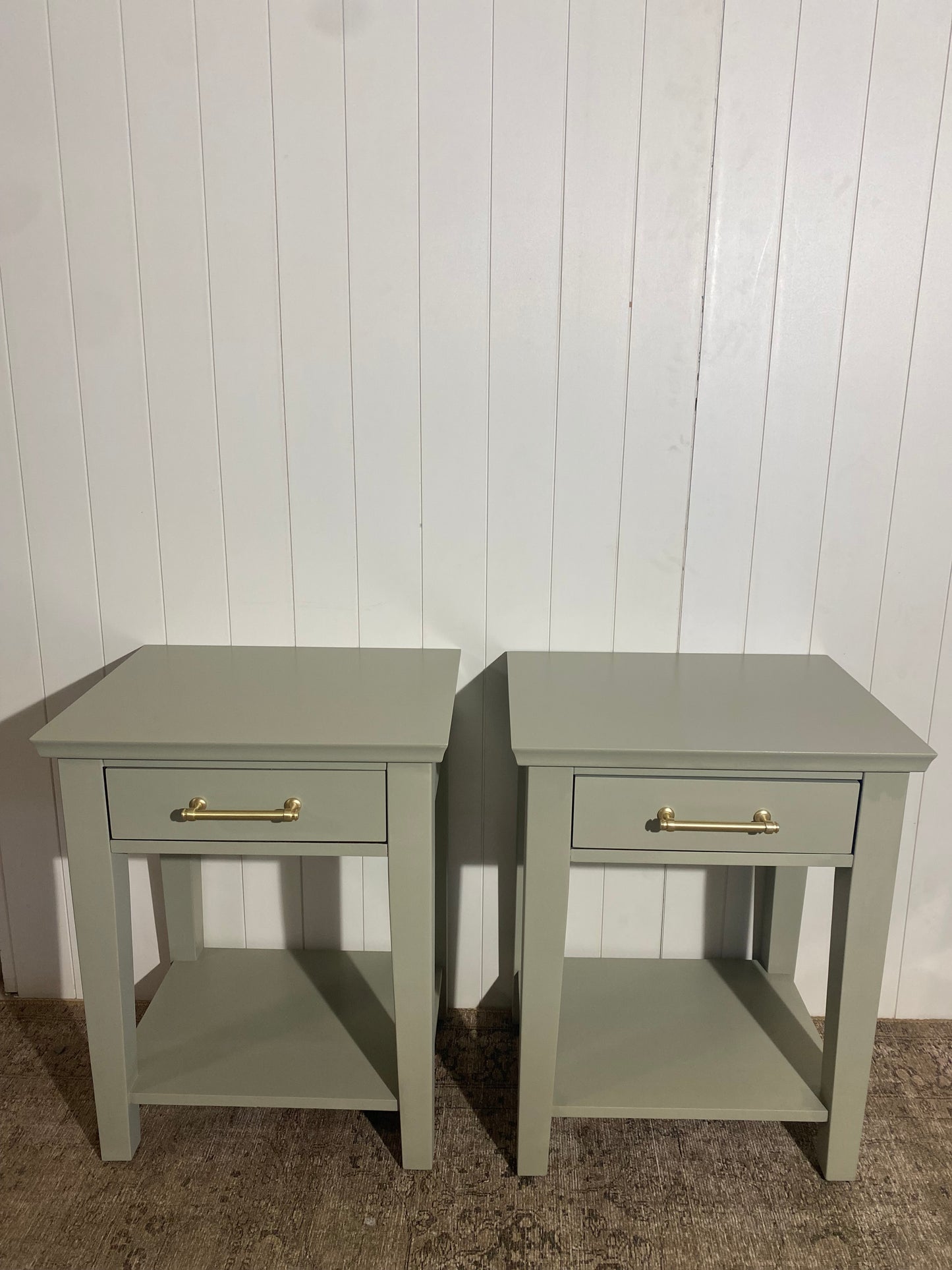 Stunning Pale Green Nightstand Pair
