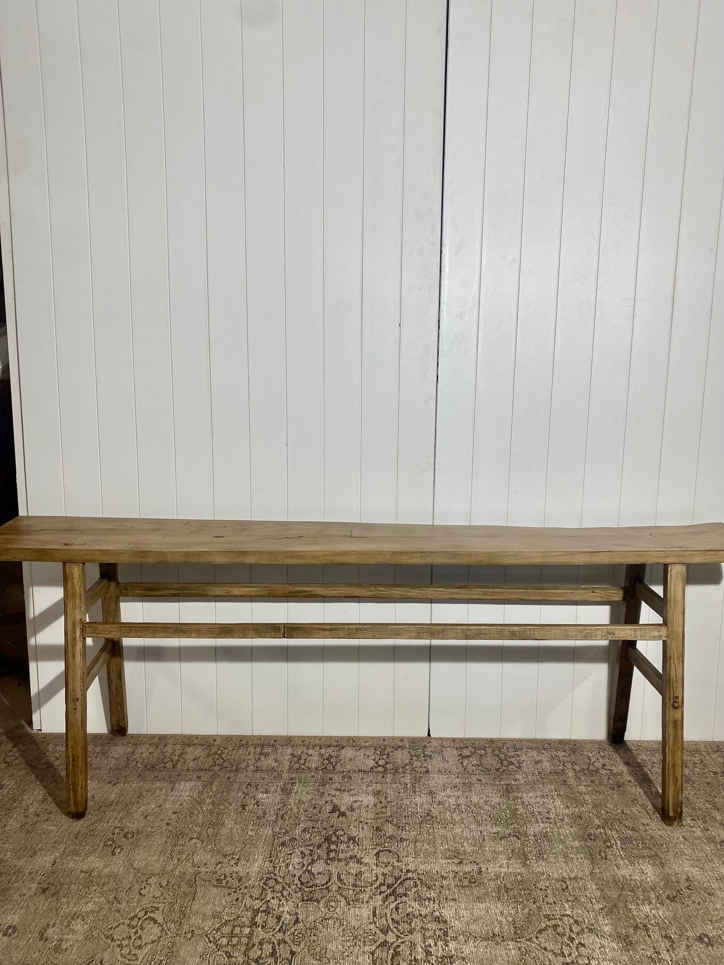 Reclaime Elm Console Table Refinished 80"