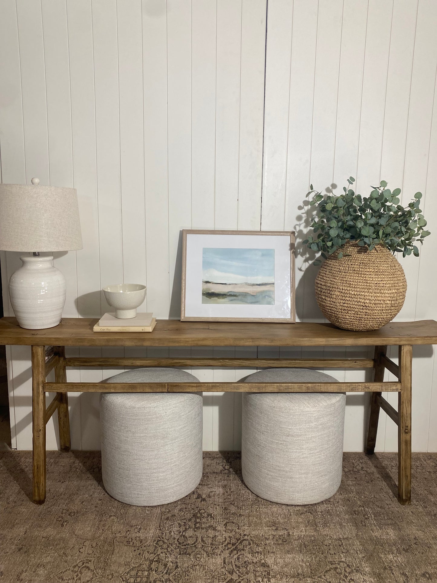 Reclaime Elm Console Table Refinished 80"