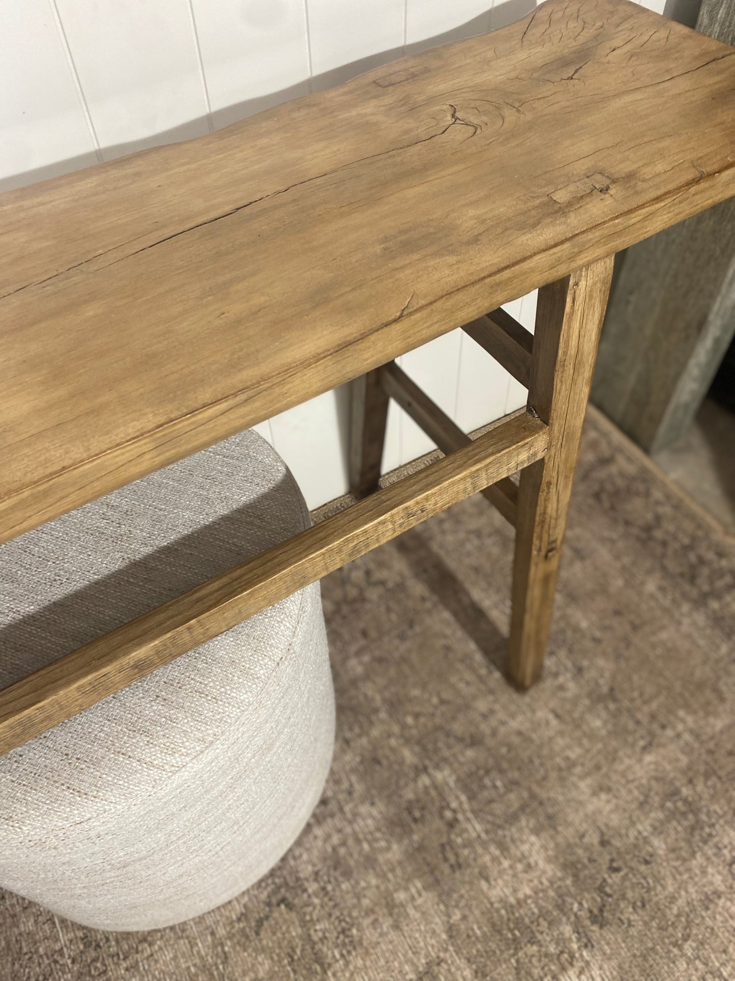 Reclaime Elm Console Table Refinished 80"