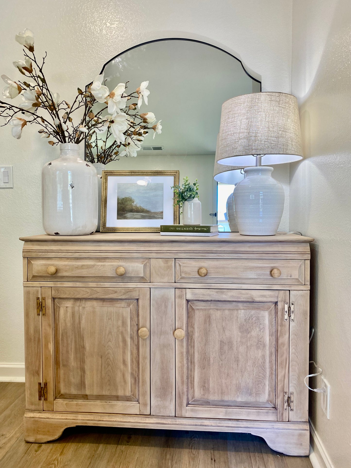 Stunning Pine Vintage Refinished Cabinet - Entry Piece