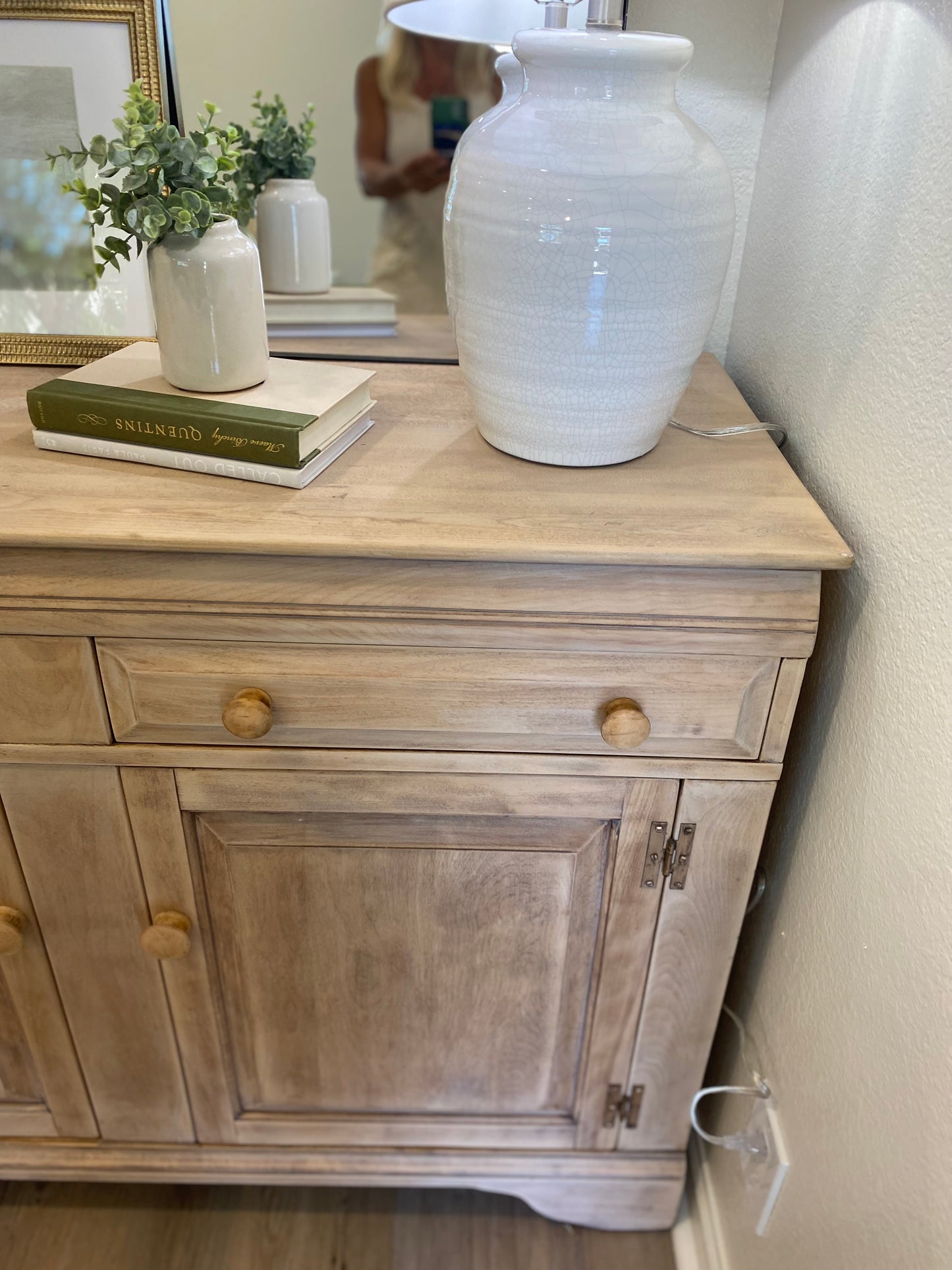 Stunning Pine Vintage Refinished Cabinet - Entry Piece