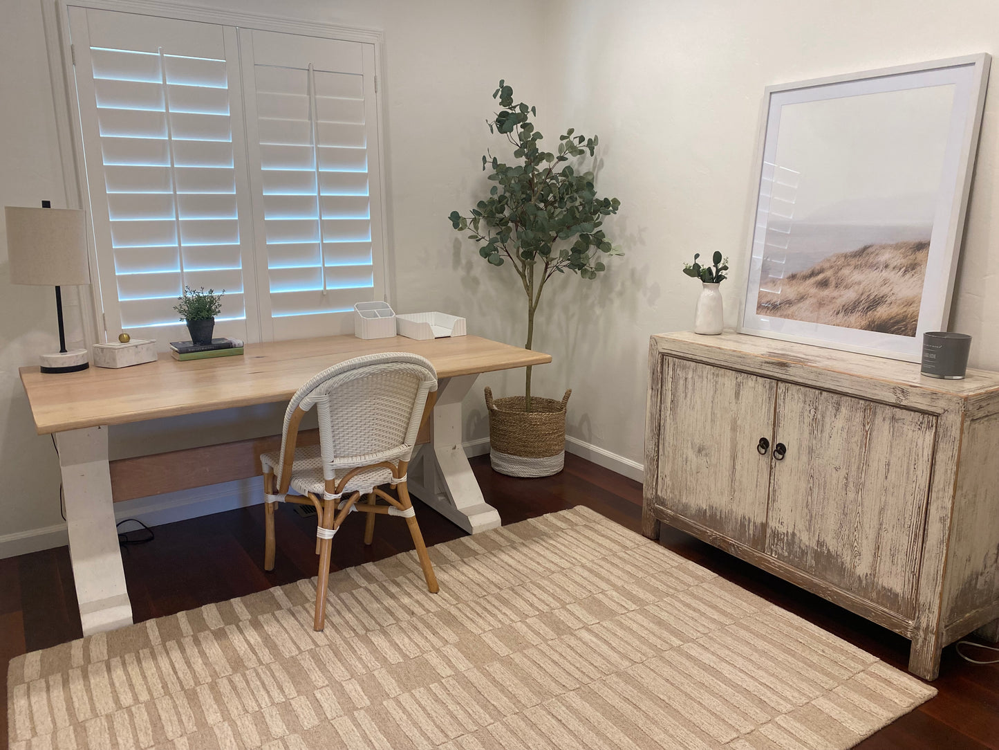 Reclaimed Elm White Wash 2 door Cabinet