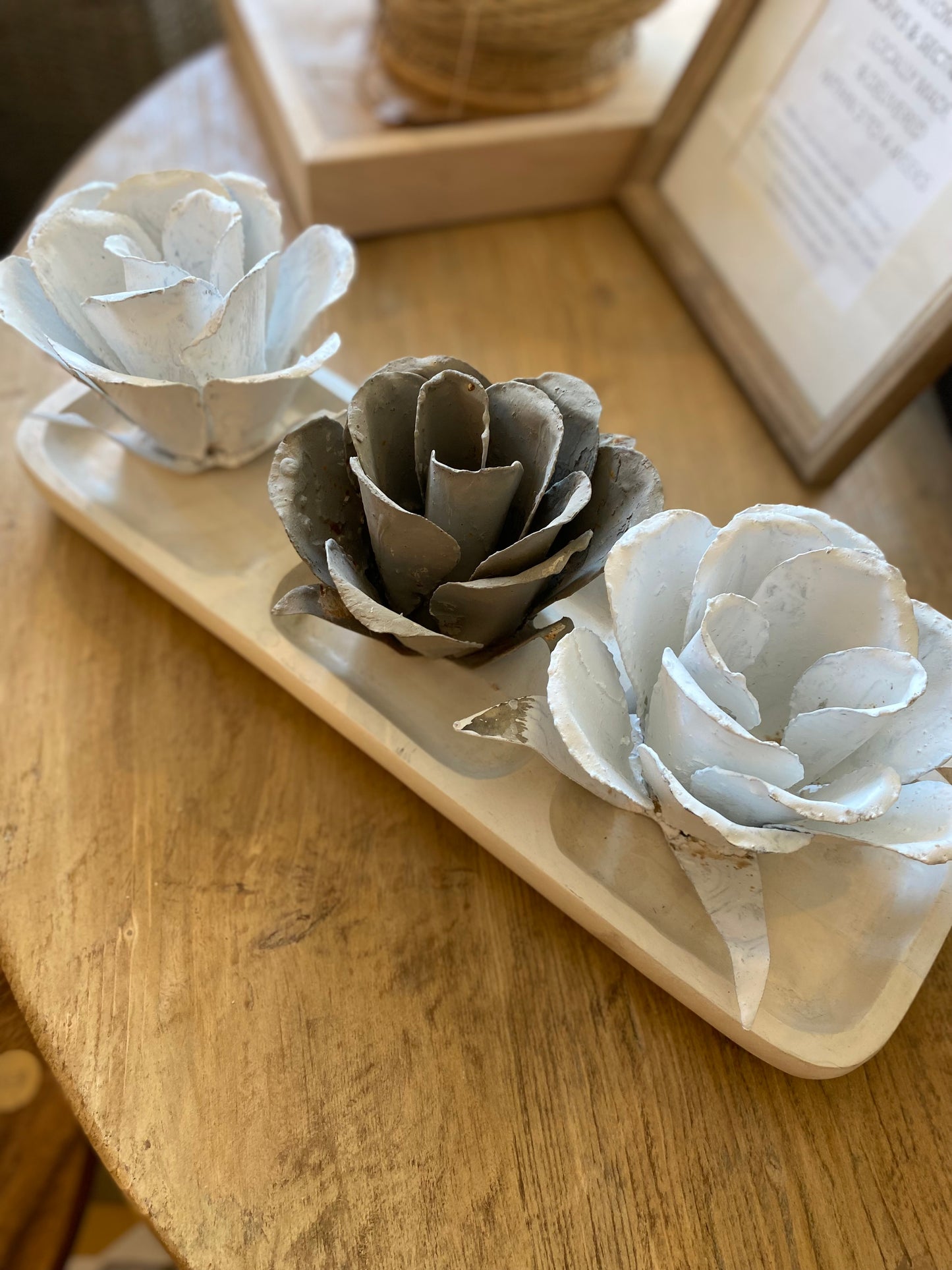 Stunning Hand Painted Metal Roses - Available in custom colors