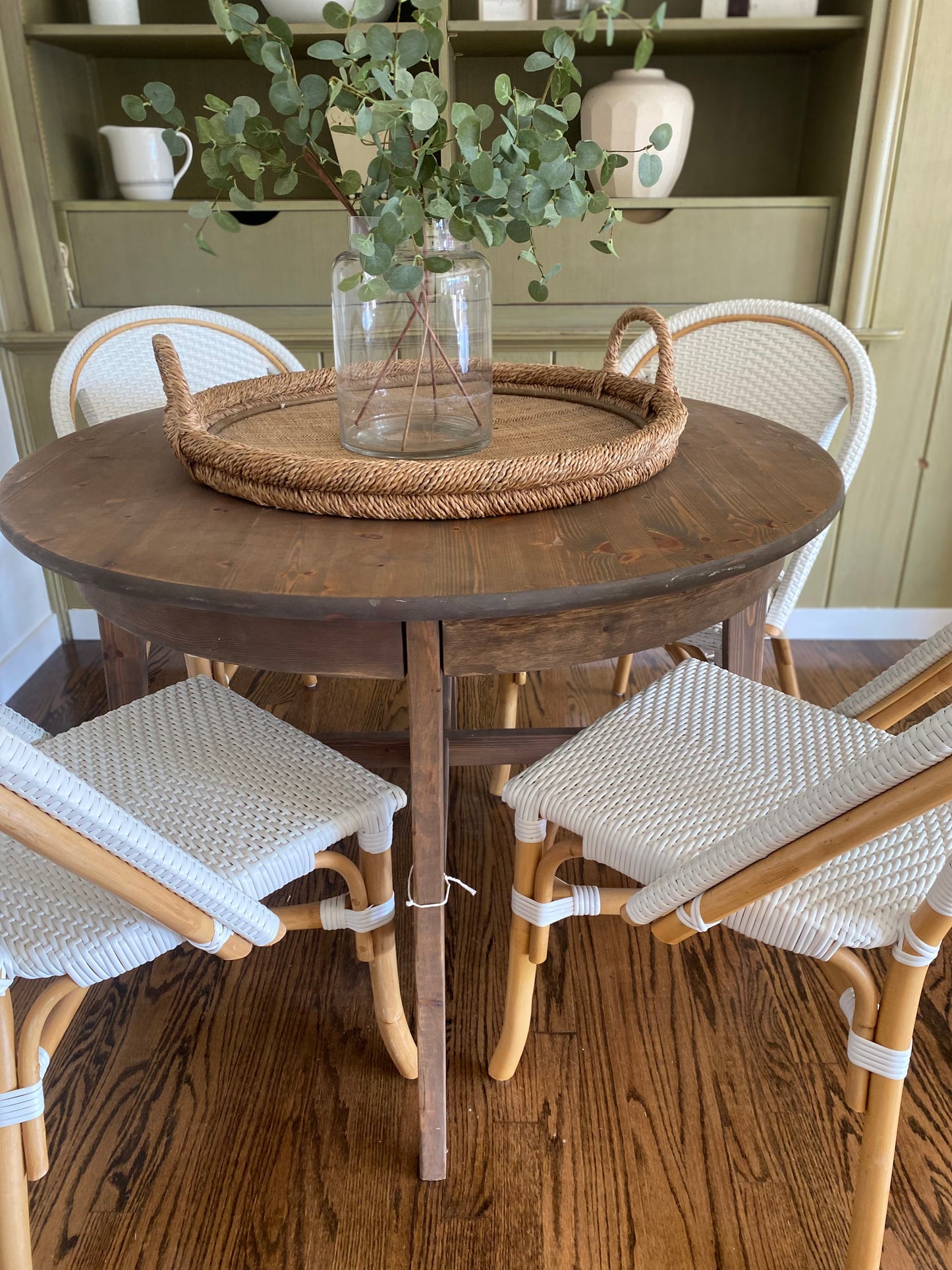 Wooden Round Dining Table - or perfect for kids games / crafts 42"