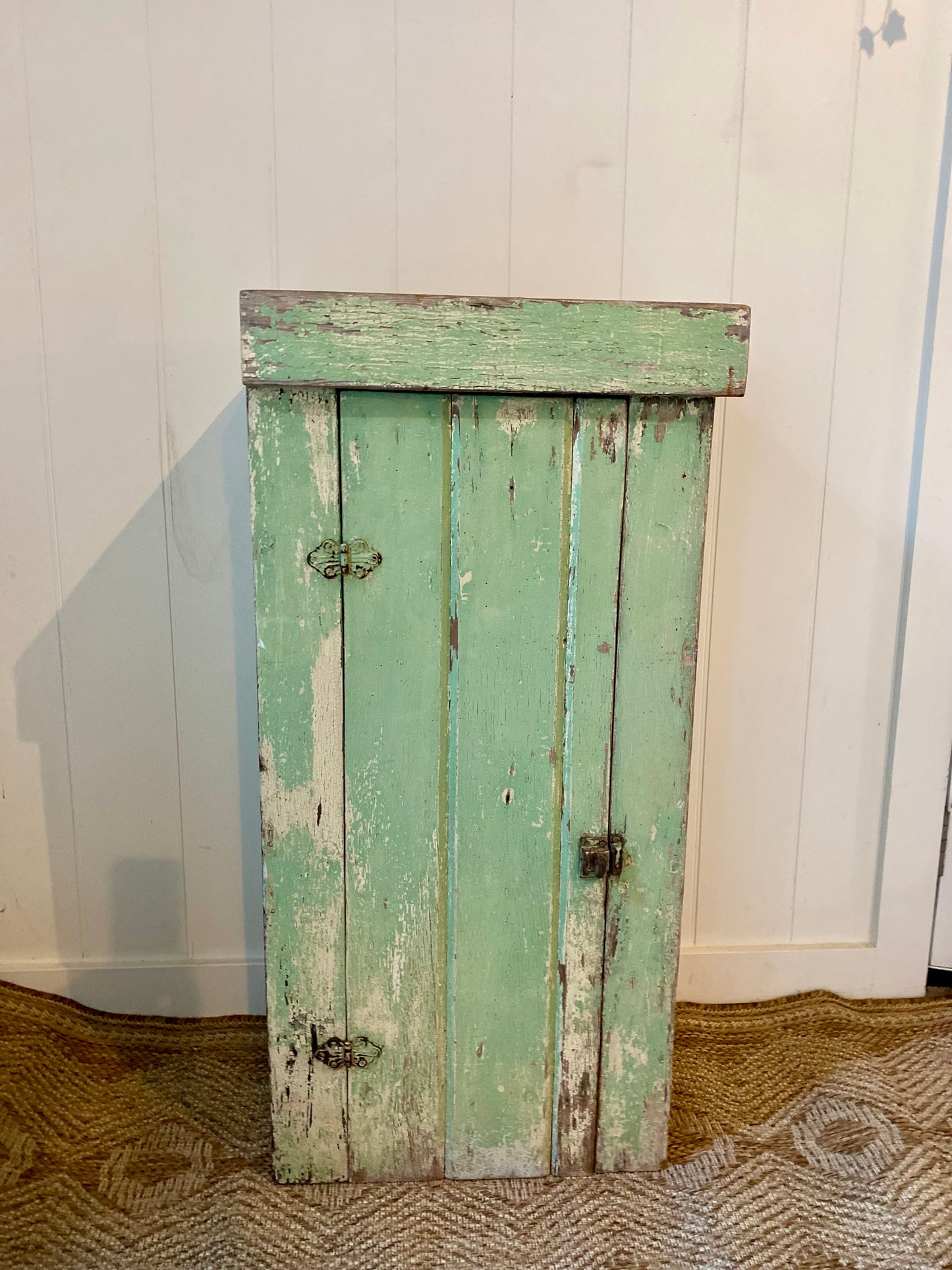 Vintage Green Chippy Cabinet