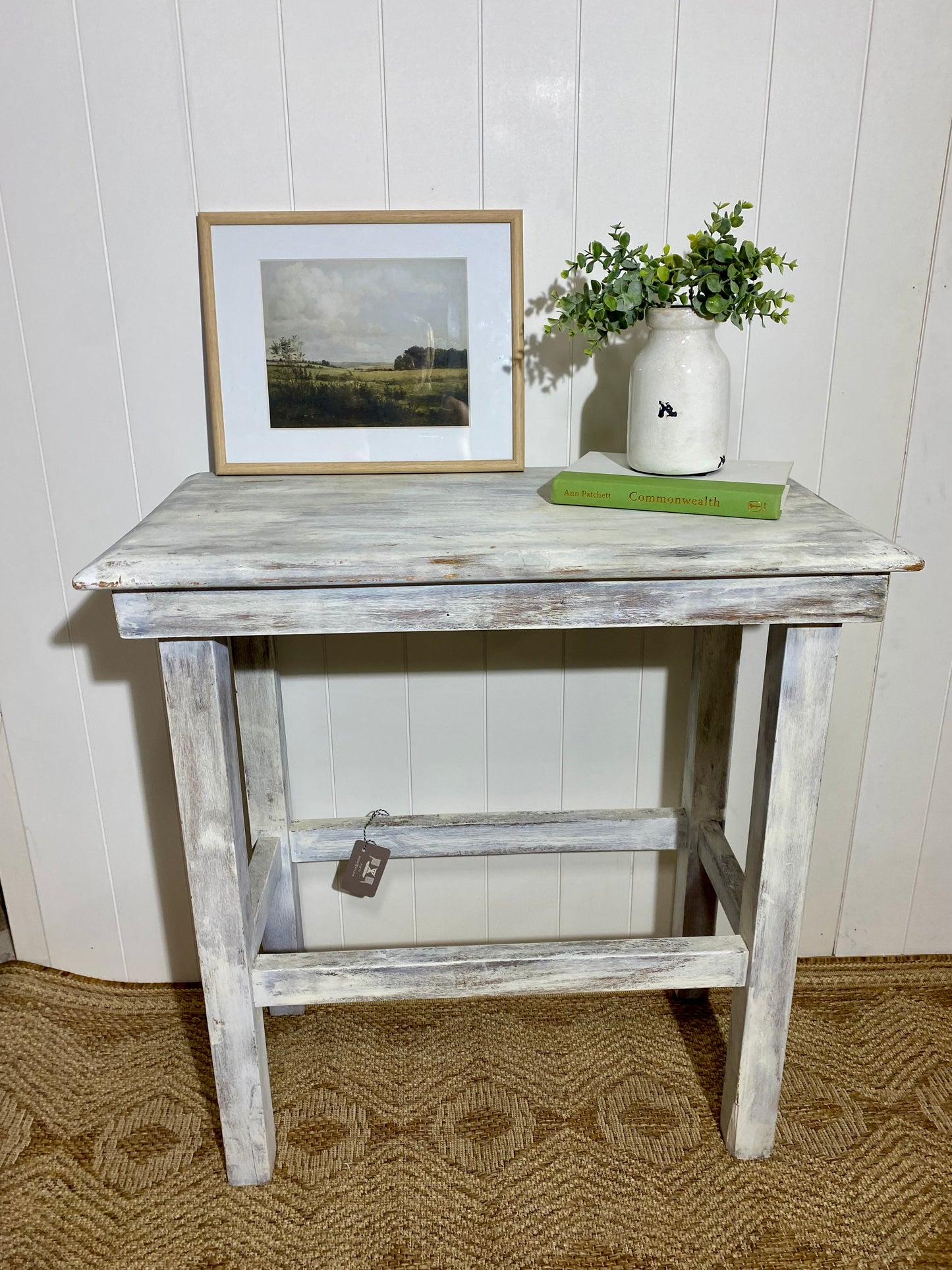 White Washed Side Table Console