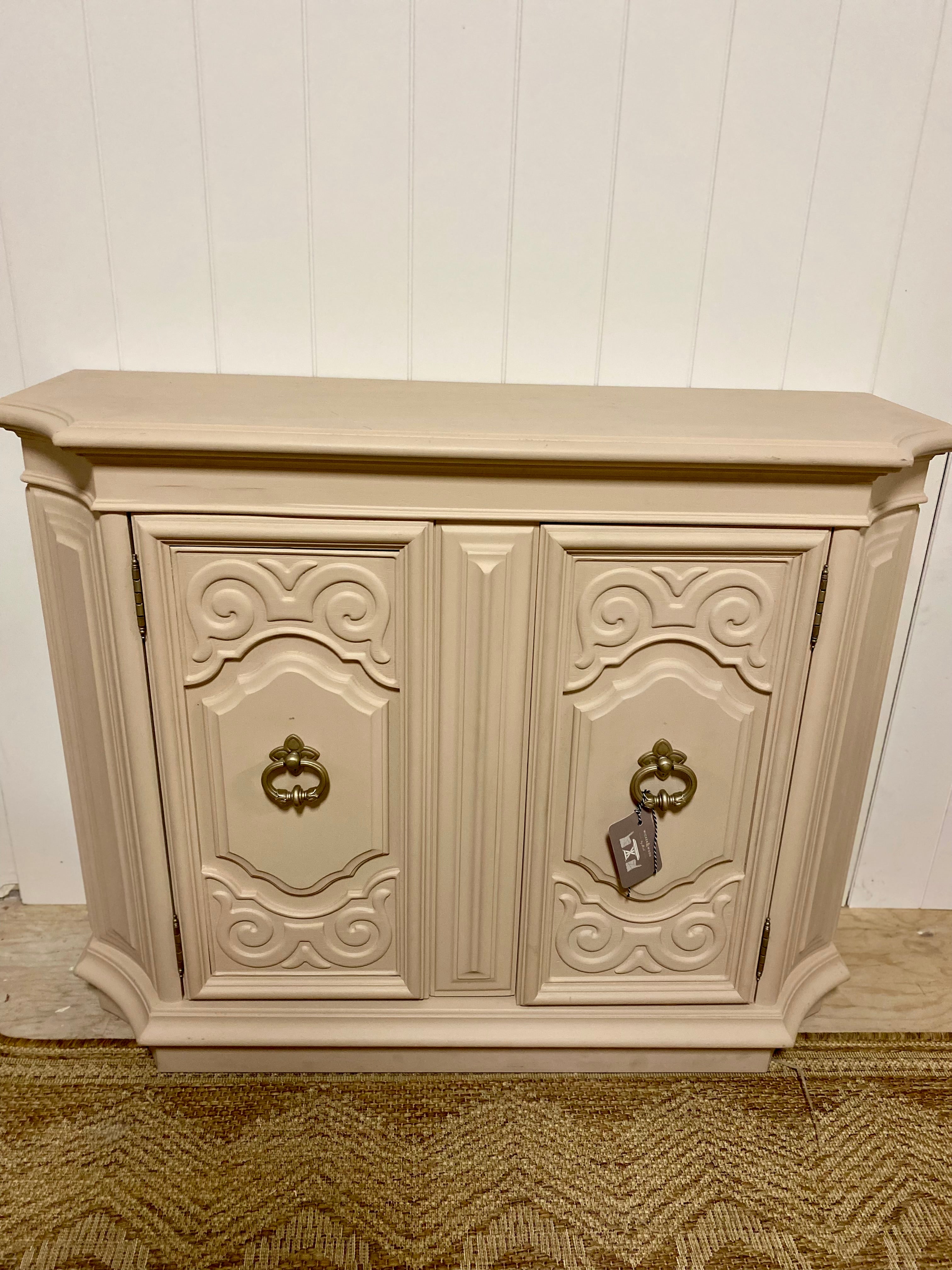 Gorgeous Dusty Pink Vintage Refinished Cabinet / Nightstand