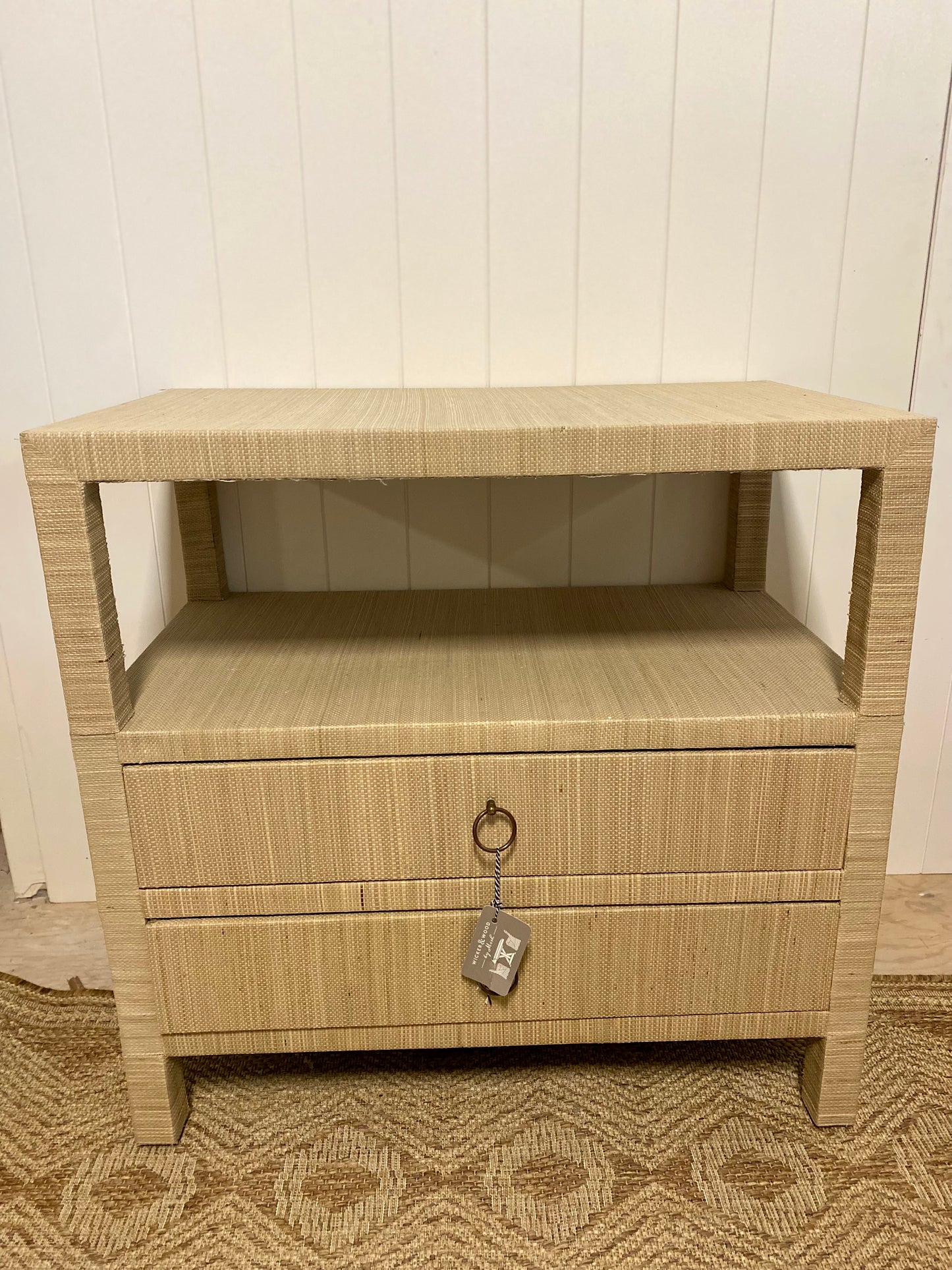 Grasscloth Nightstand or accent table