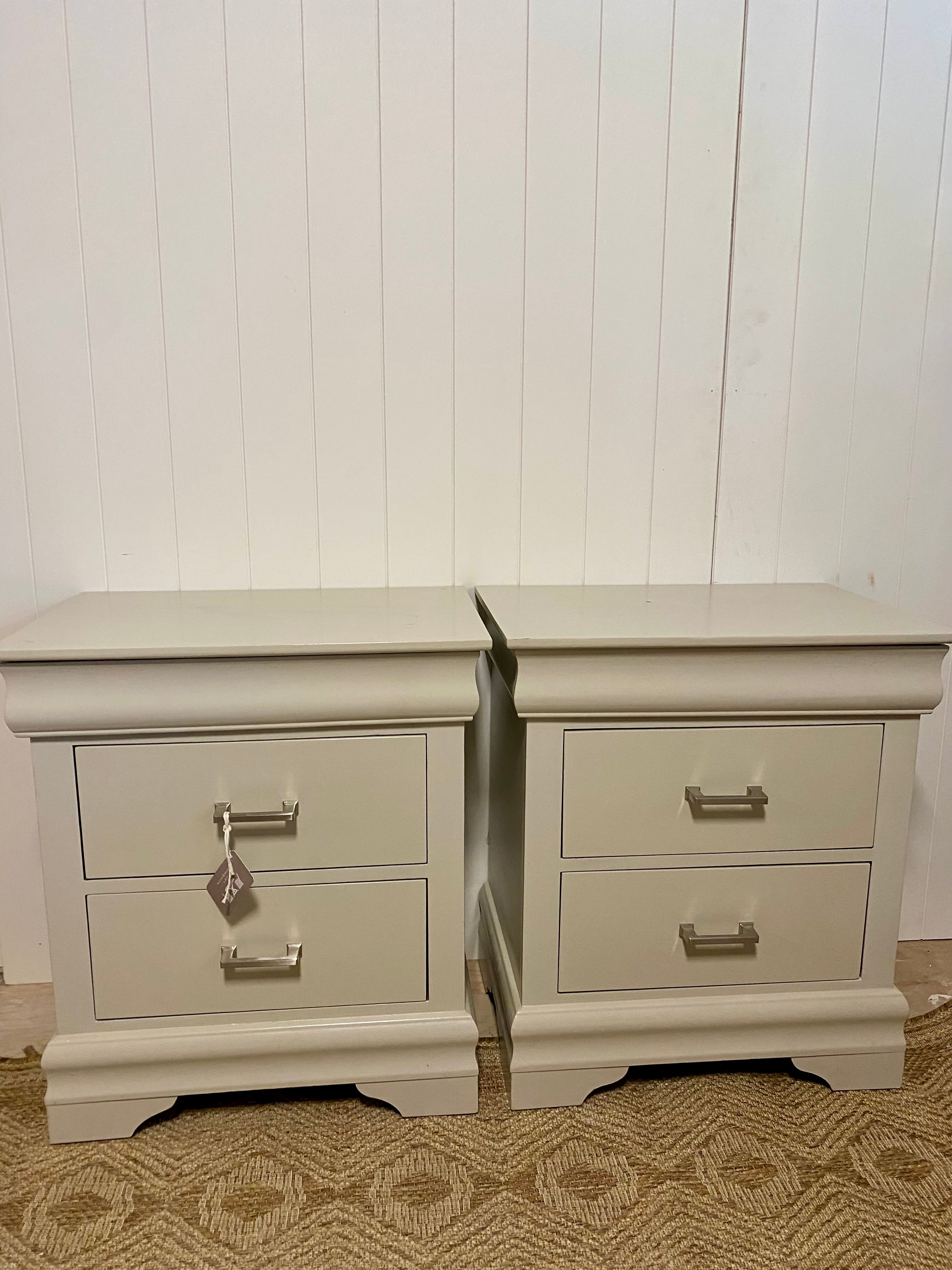 Refinished Nightstands Taupe