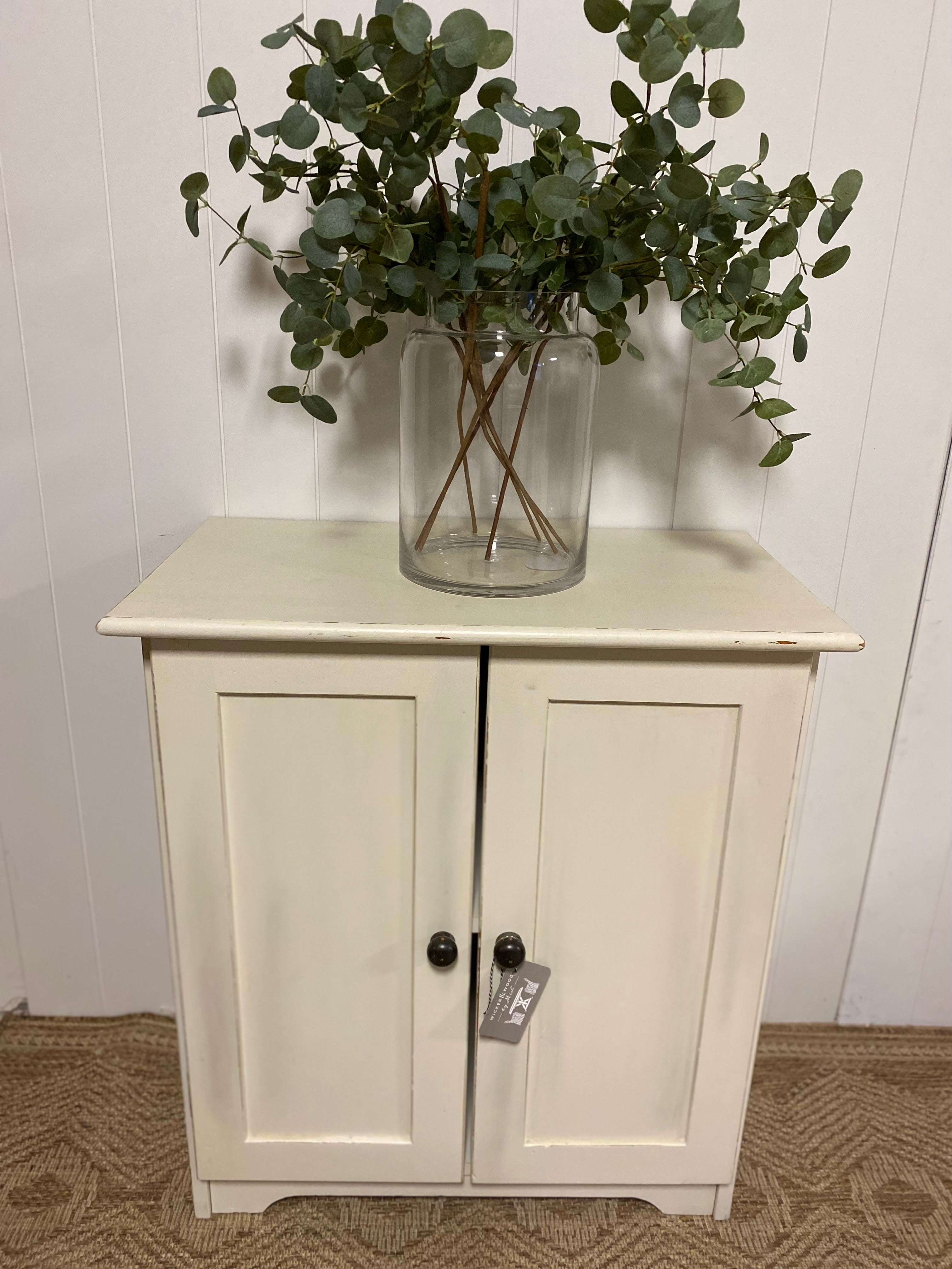 White Cabinet or Nightstand - PAIR