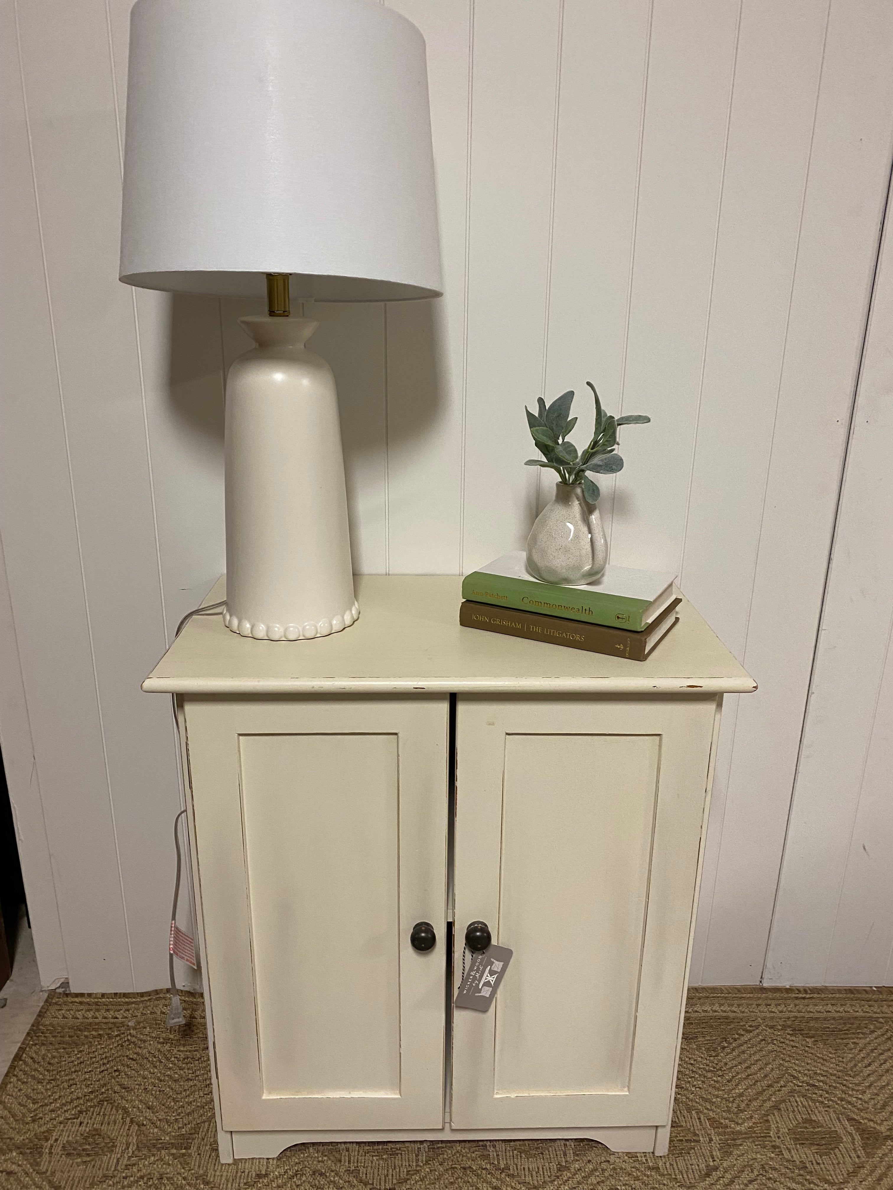 White Cabinet or Nightstand - PAIR