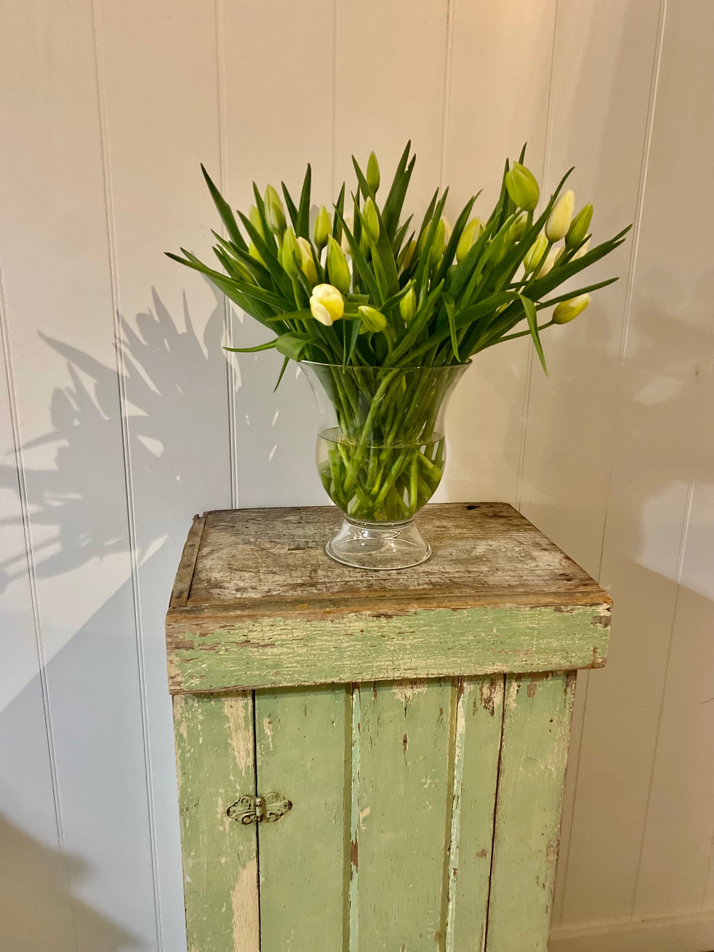 Vintage Chippy Green Cabinet