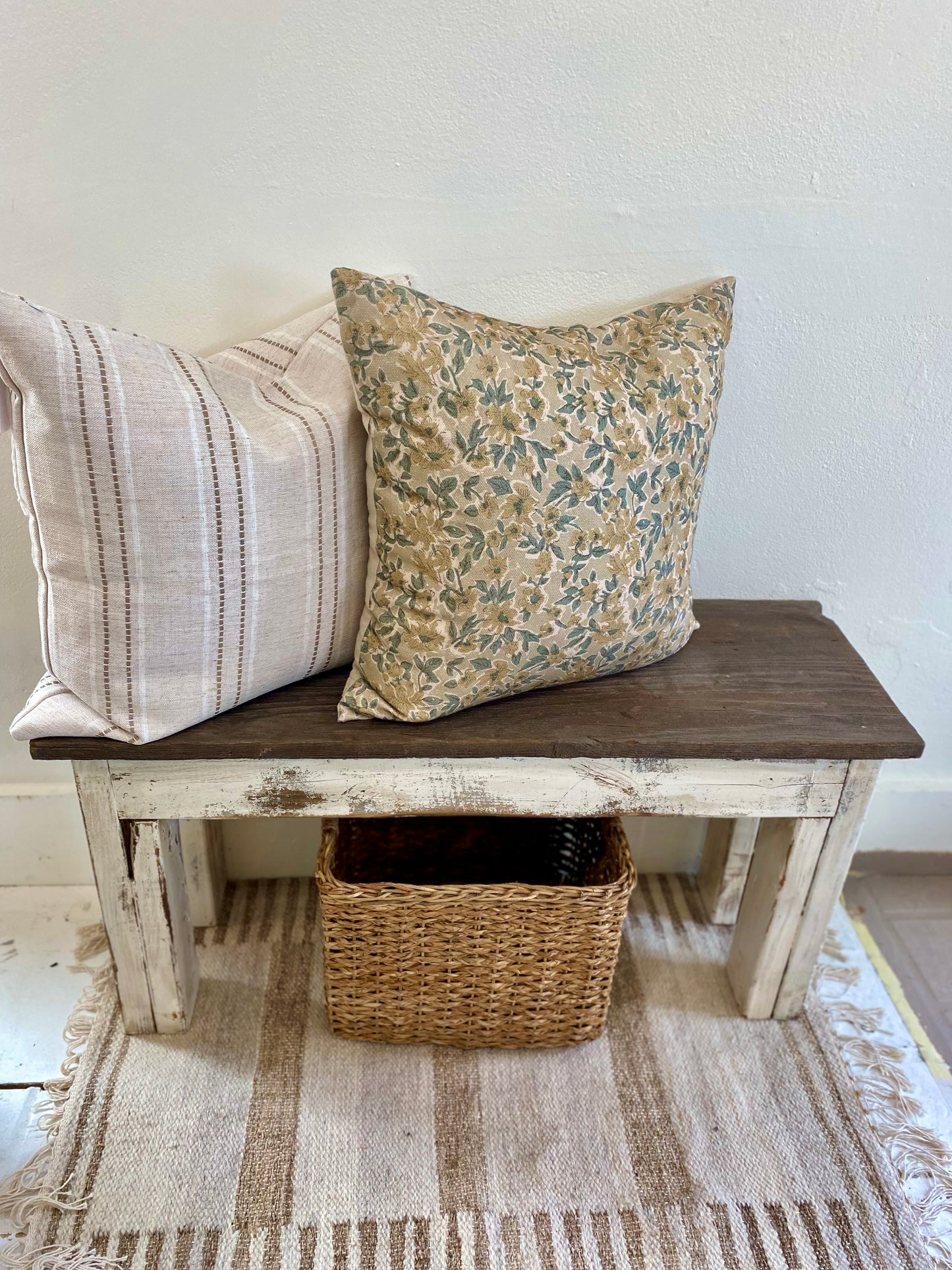 Small Reclaimed Wood Rustic Bench