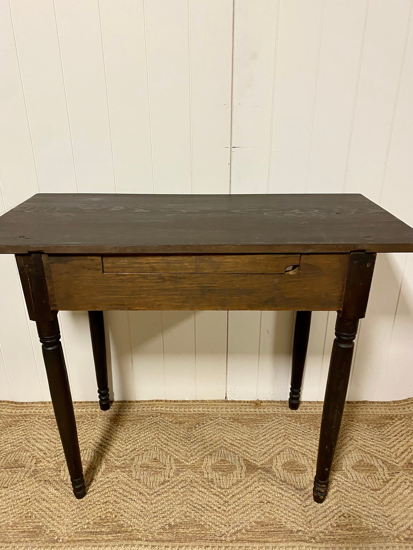 Vintage Small Brown Farm Table - perfect for small entry console