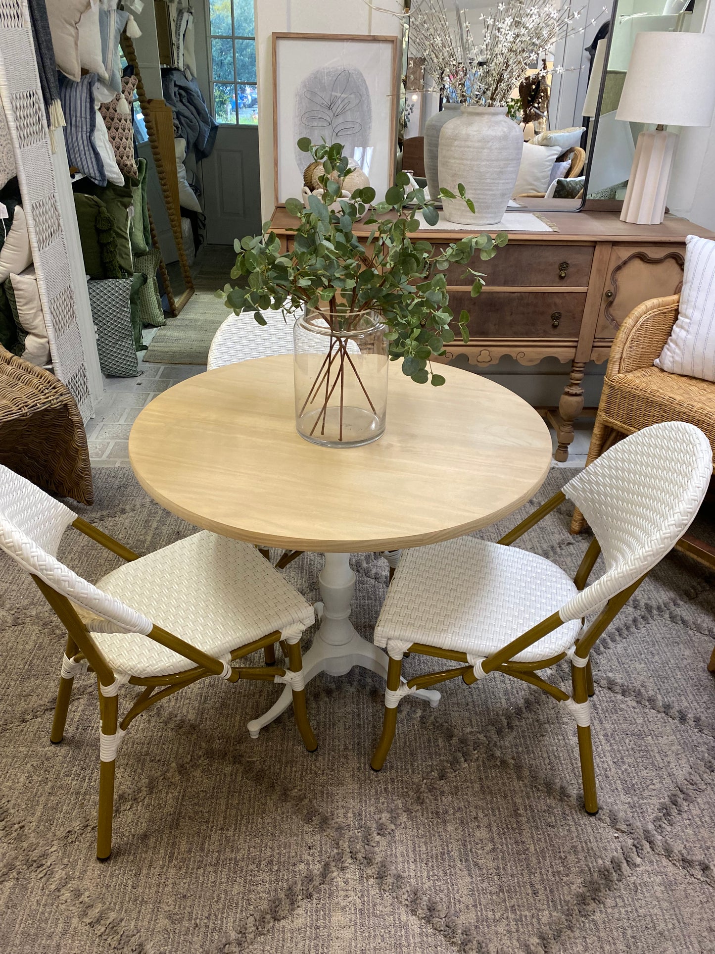 Indoor/Outdoor Wicker Bistro Chairs