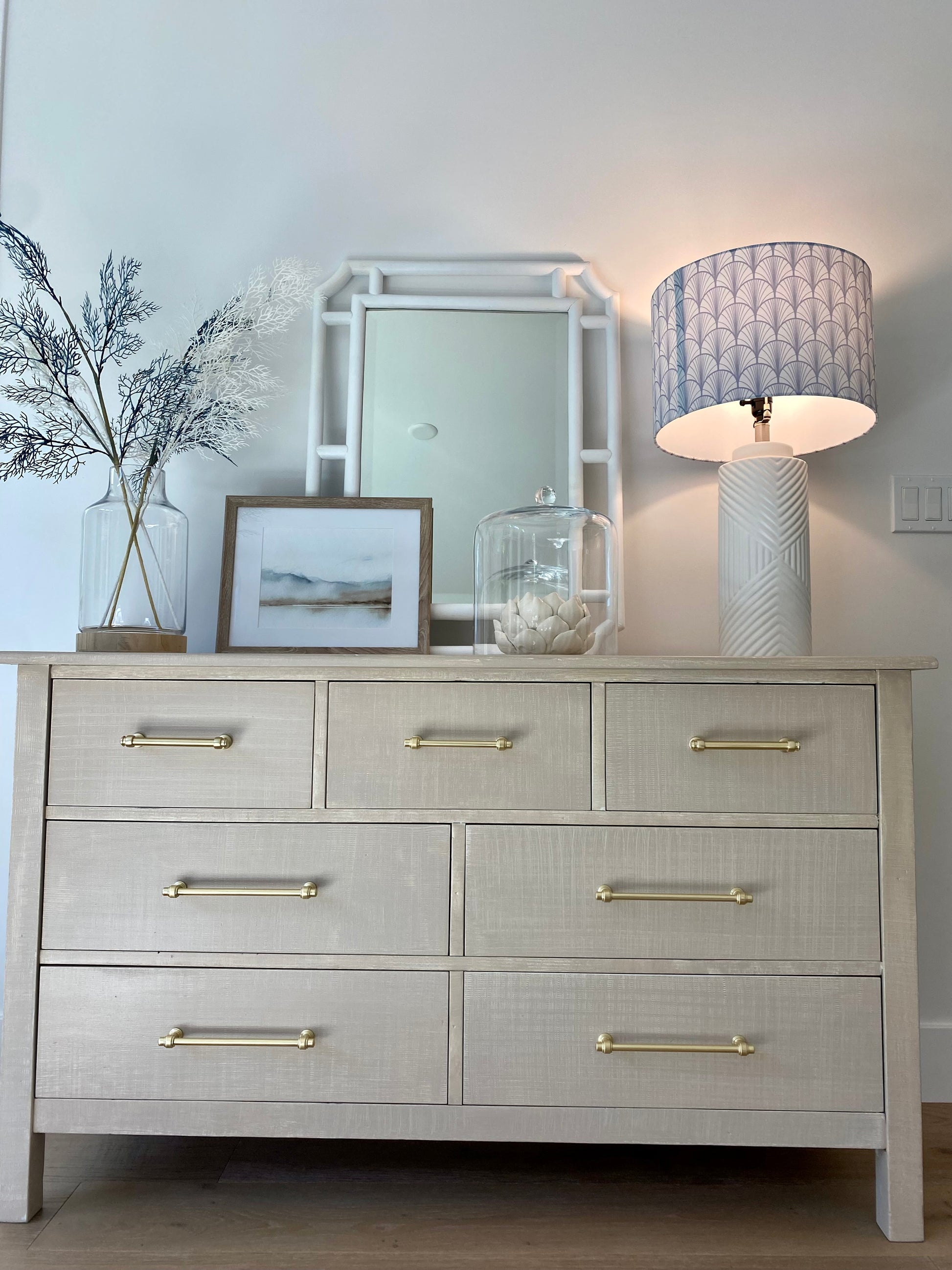 Stunning painted faux linen finish dresser 54" Stunning painted faux linen finish dresser 54"