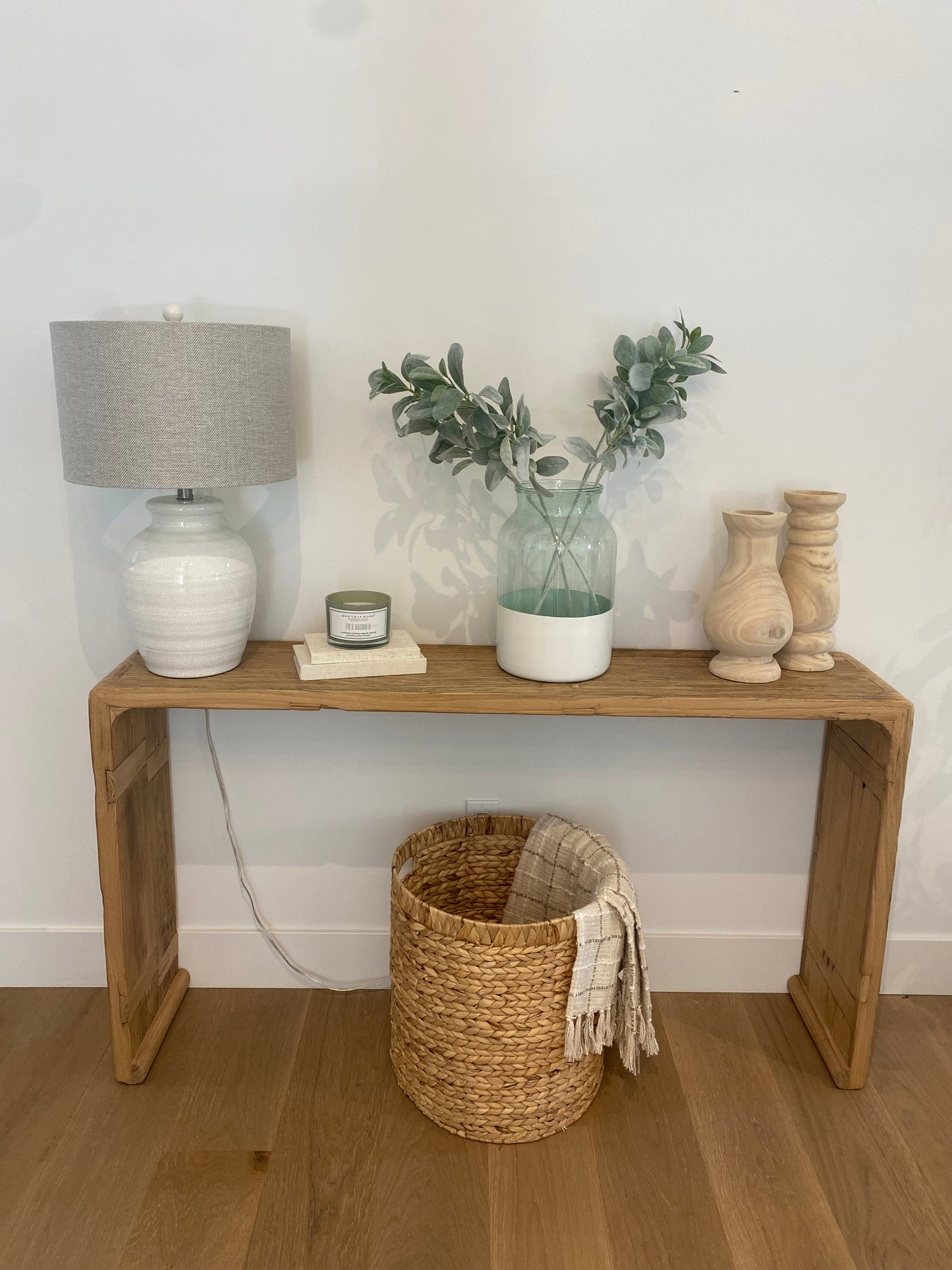 Reclaimed Elm Waterfall Console Table 56"