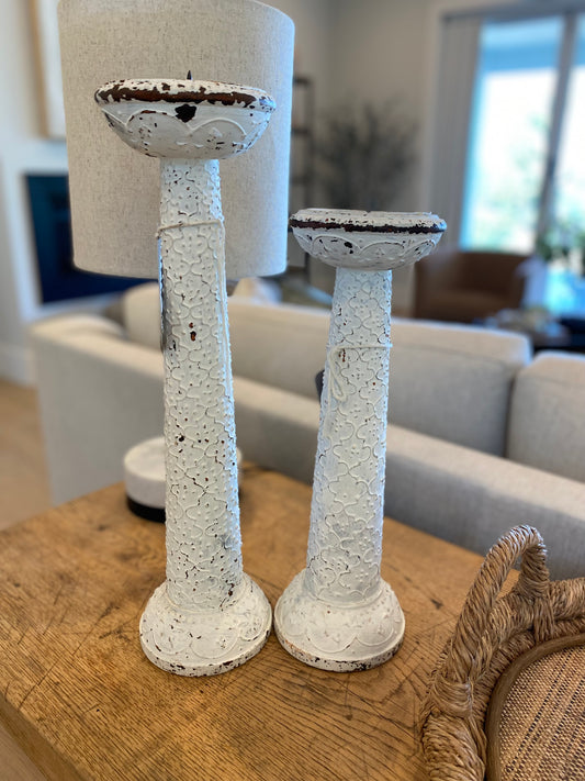 PAIR Vintage Ornate Candle Holders