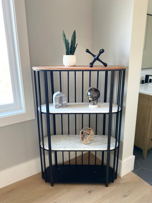 Metal & Marble Bookcase / Display Shelving – Design by Mish