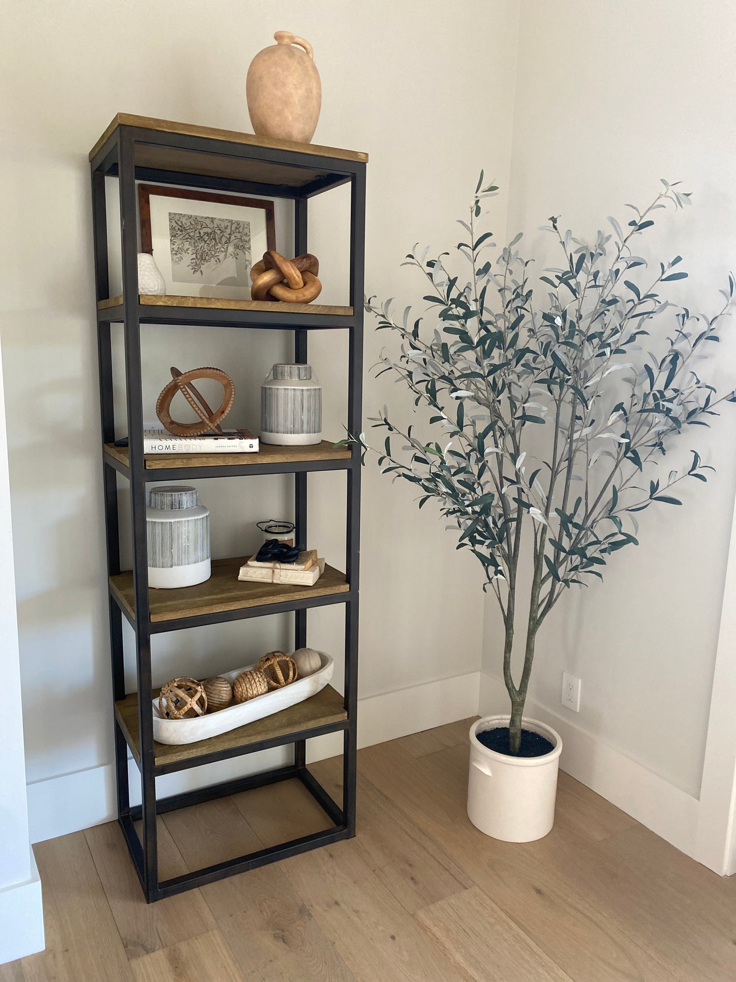 Solid Metal & Reclaimed wood Shelf