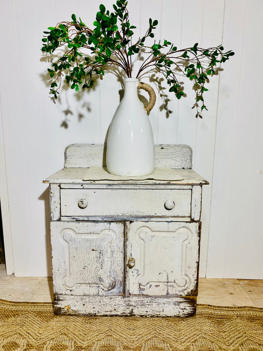 Vintage original gorgeous white chippy cabinet