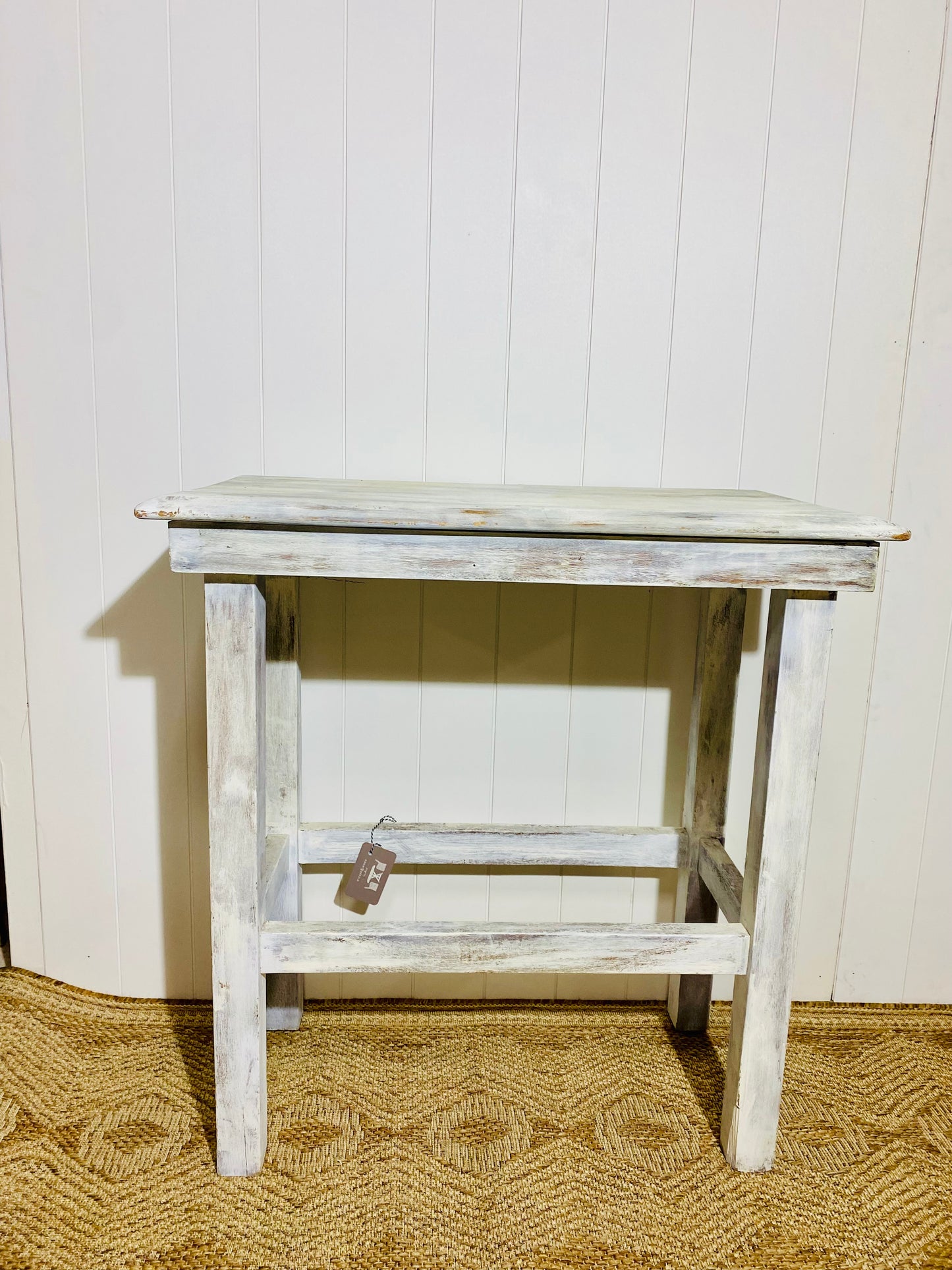 White Washed Side Table Console