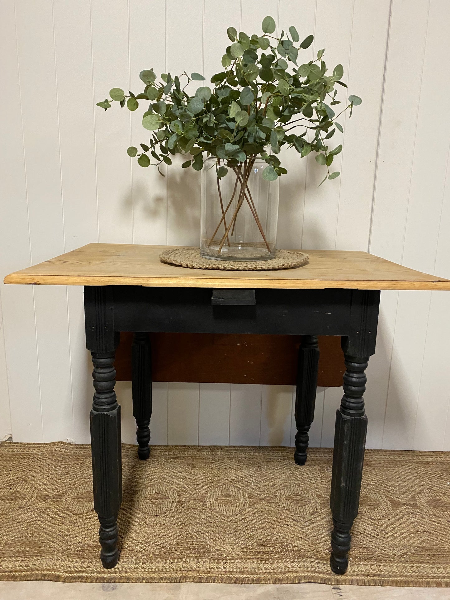 Vintage Refinished Small Farm Table